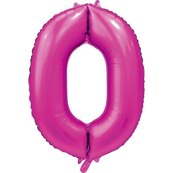 Folienballon 34" Nr. 0 Satin-Hotpink