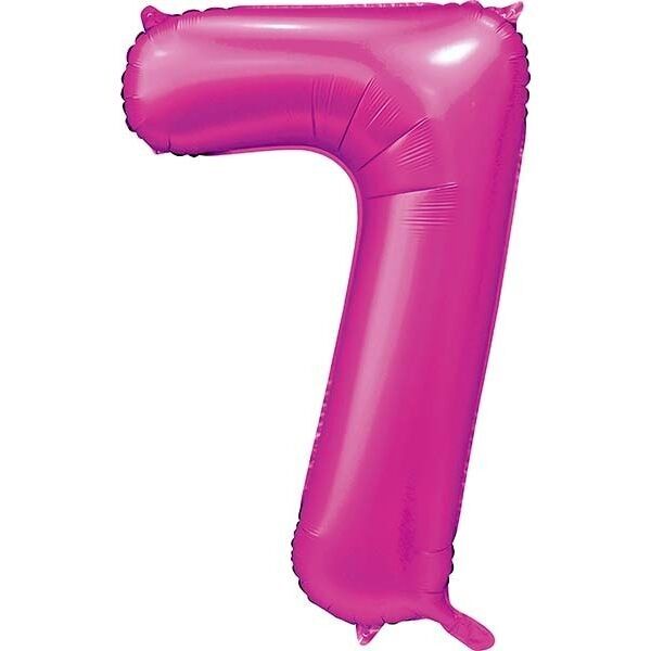 Folienballon 34" Nr. 7 Satin-Hotpink
