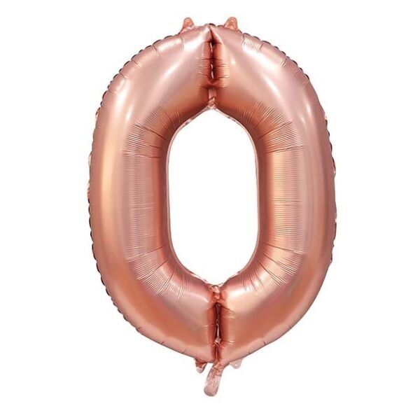 Folienballon 34" Nr. 0 satiniertes Roségold