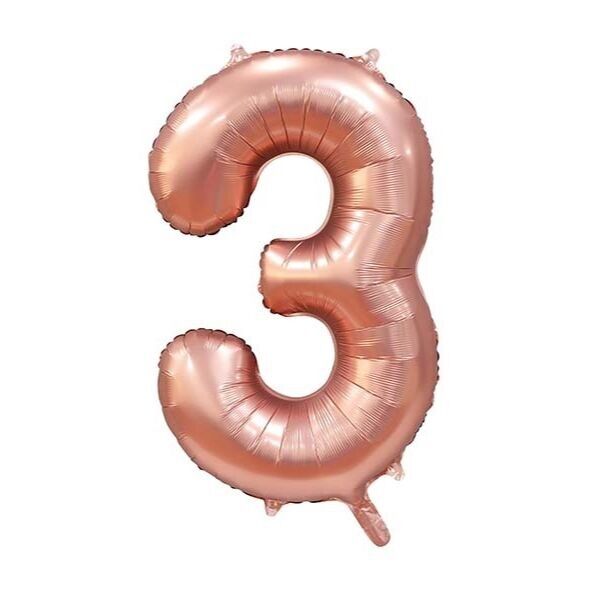 Folienballon 34" Nr. 3 Satin Roségold