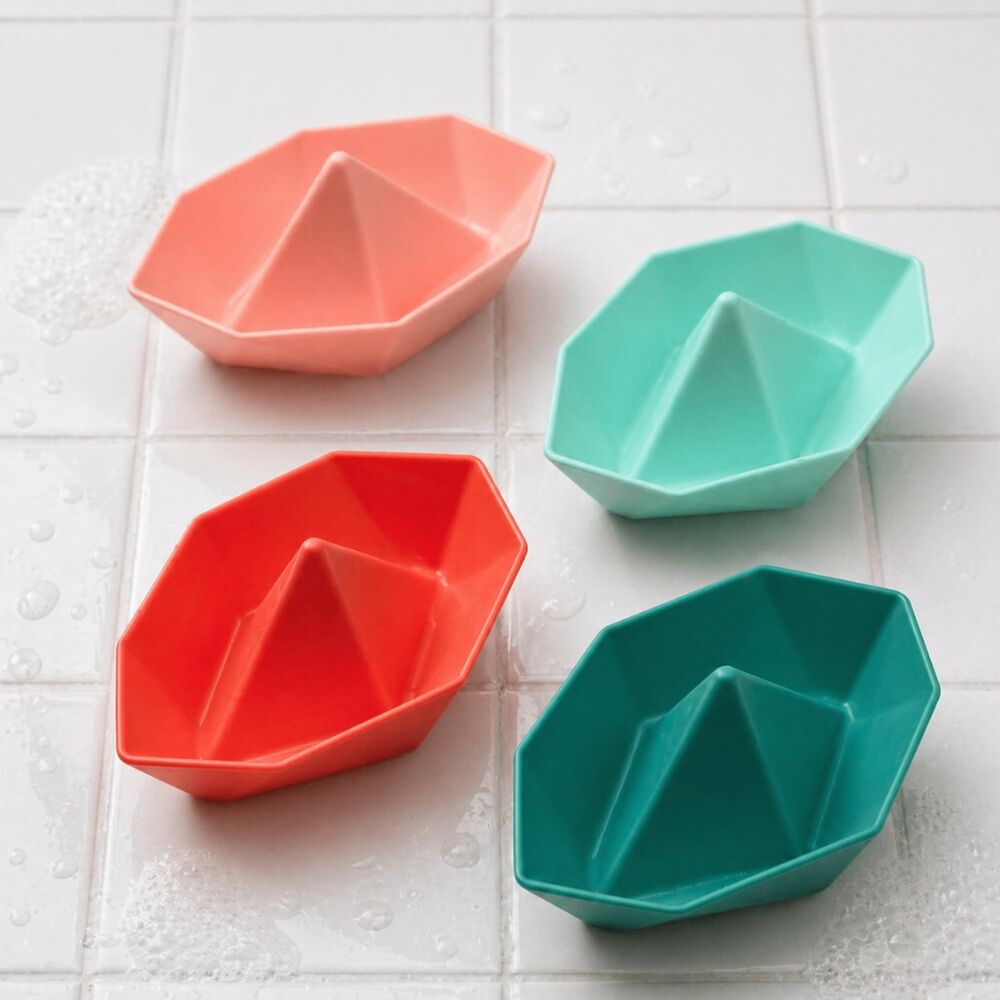 Juguetes educativos para la primera infancia: Barcos apilables estilo origami