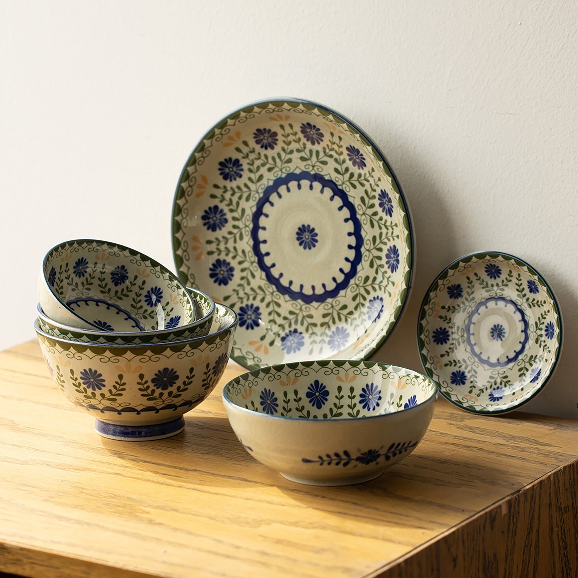 Vaisselle en céramique "Jardin Vert" Mino-yaki