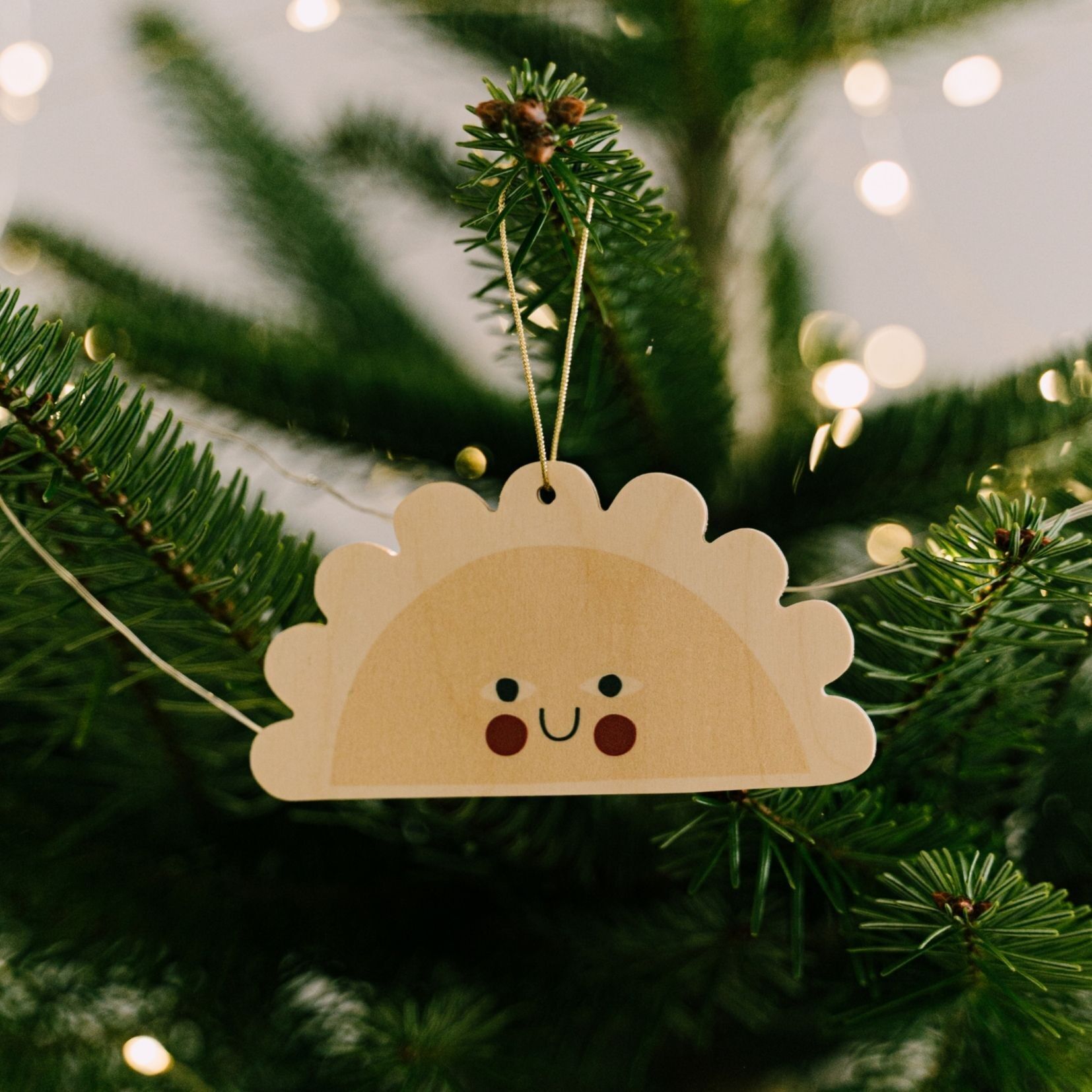 Ornamento natalizio o di Hanukkah, decorazione da appendere all'albero di Natale, divertente decorazione gastronomica per l'albero di Natale