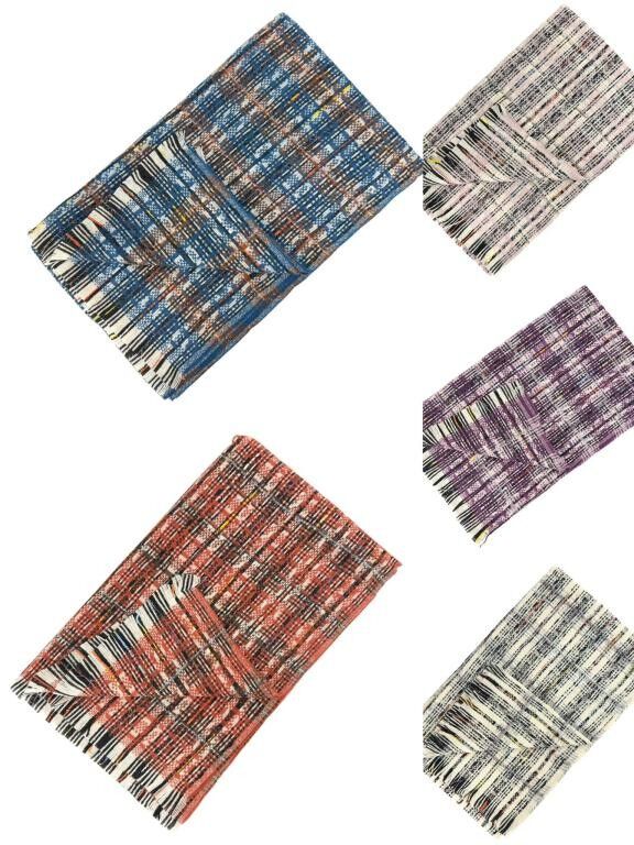 Alegre Bufanda de Lana Mujer con Efecto Brillante