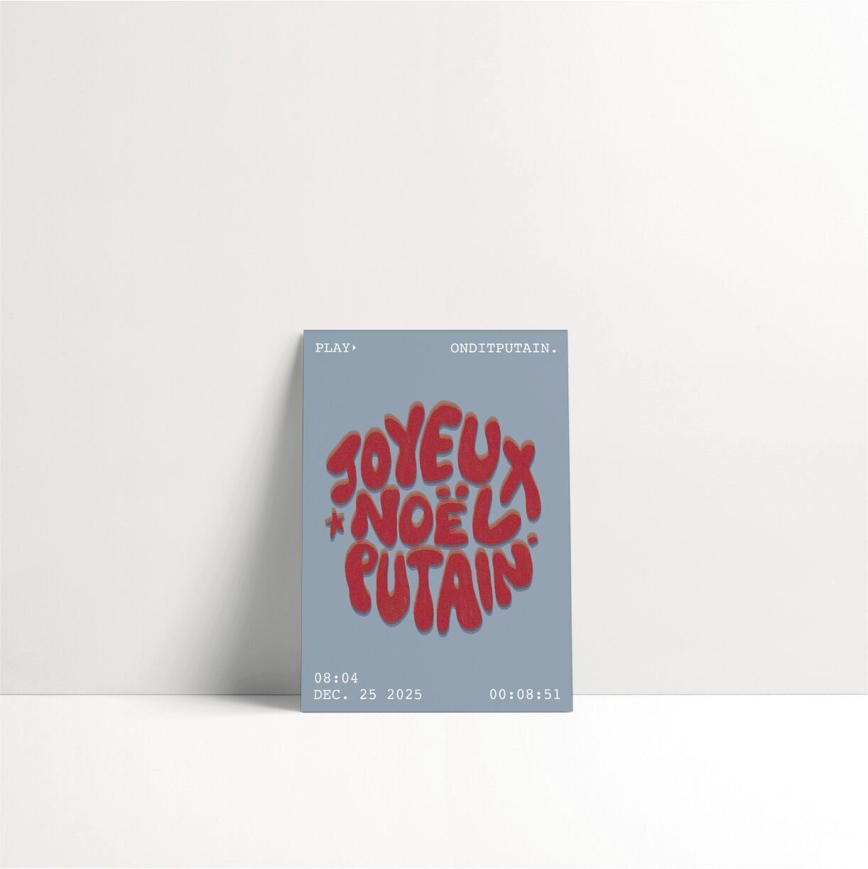 Tarjeta de felicitación – Feliz Navidad.– Edición VHS