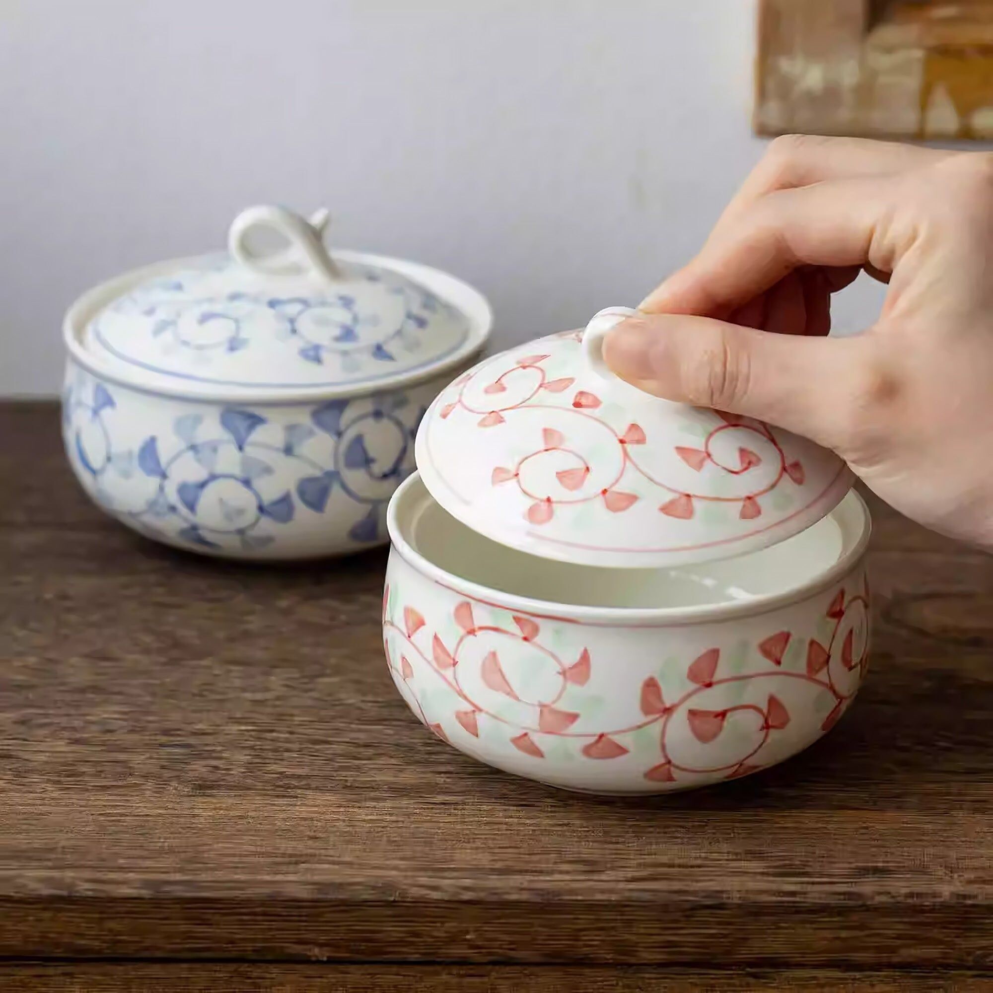 Bol vapeur Mino-yaki avec couvercle