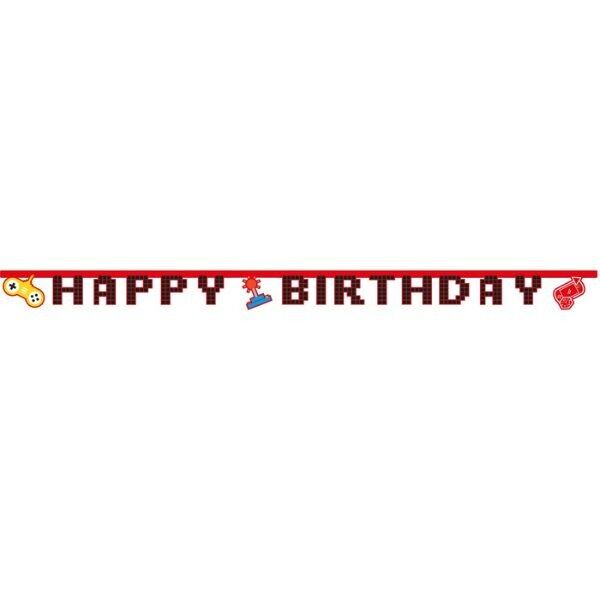 1 Happy Birthday Stanzbanner FSC - Gaming Party