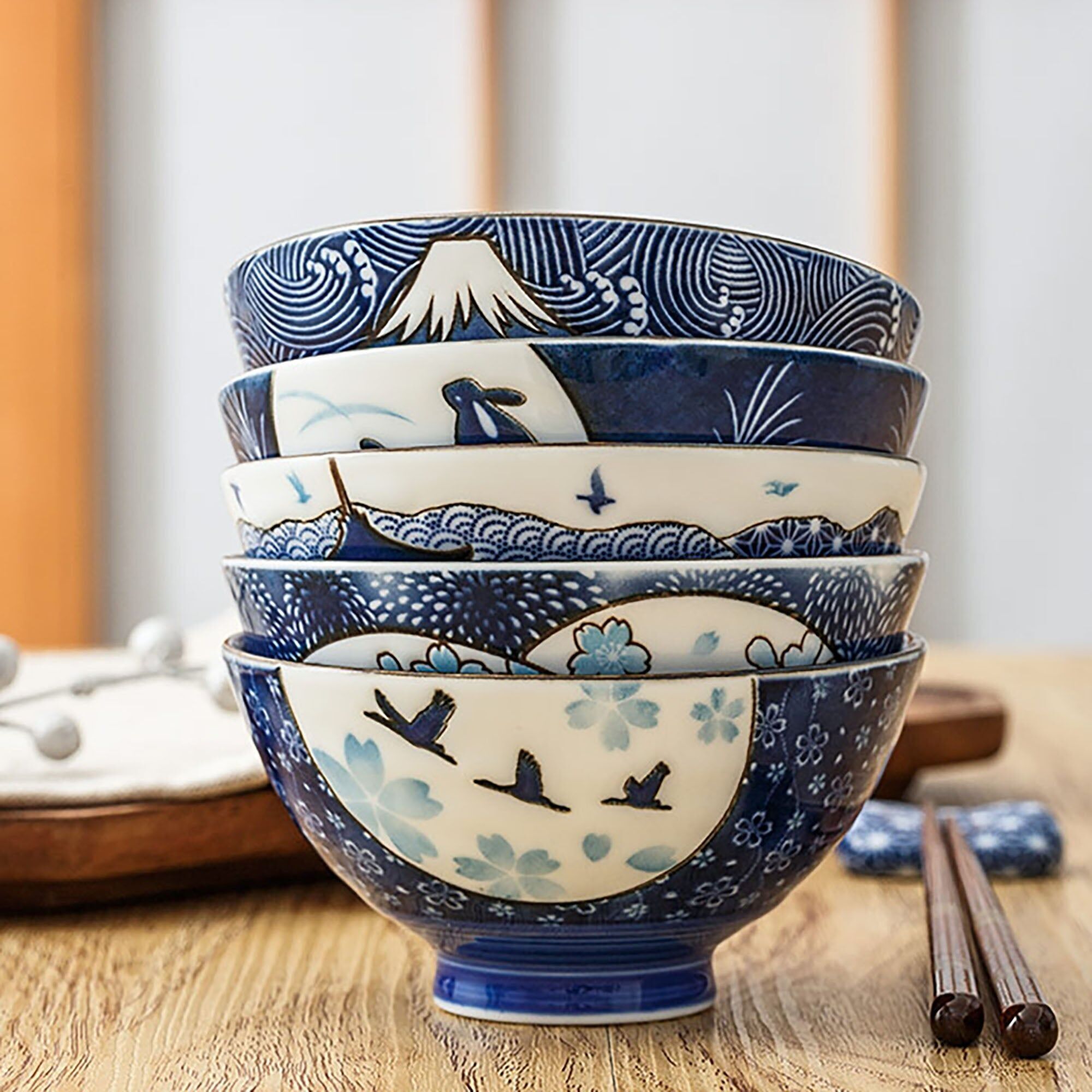 Minoyaki-Reisschalen