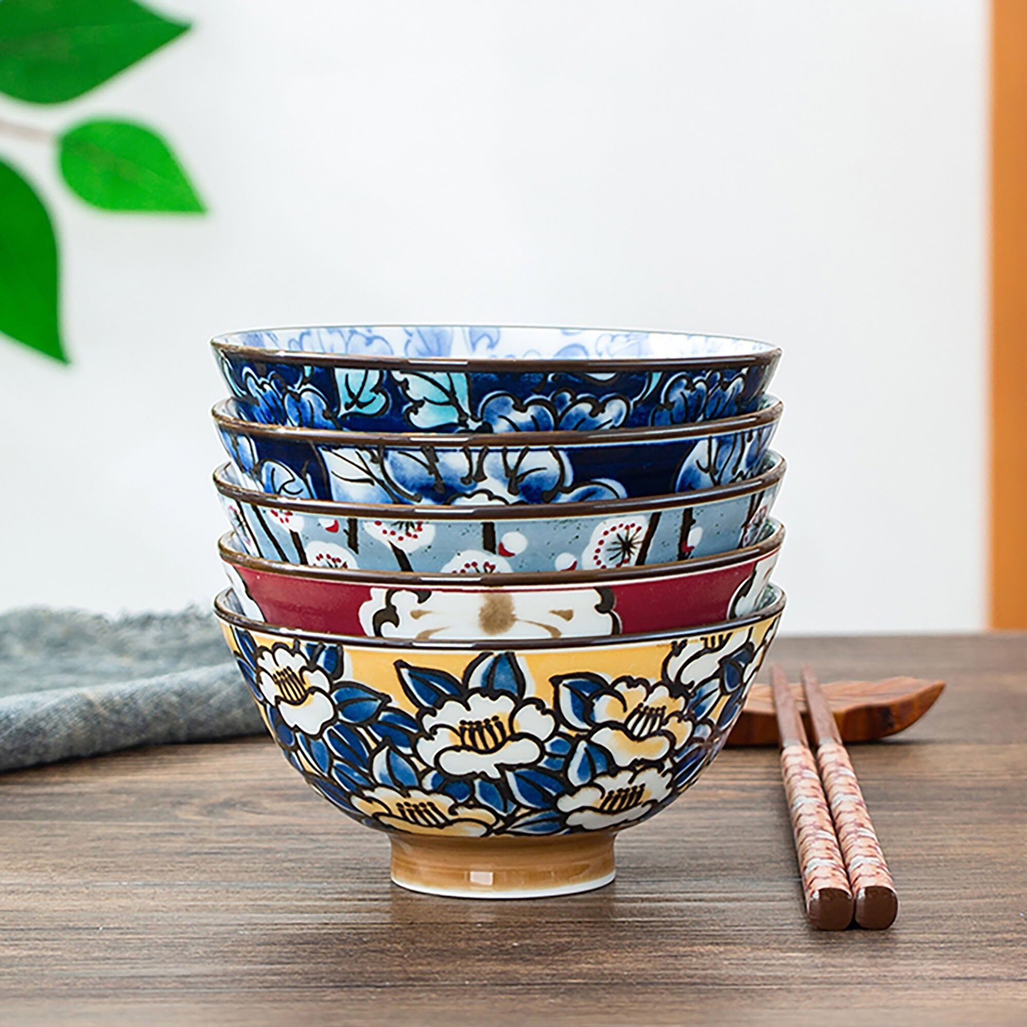 Minoyaki-Blumenreisschale