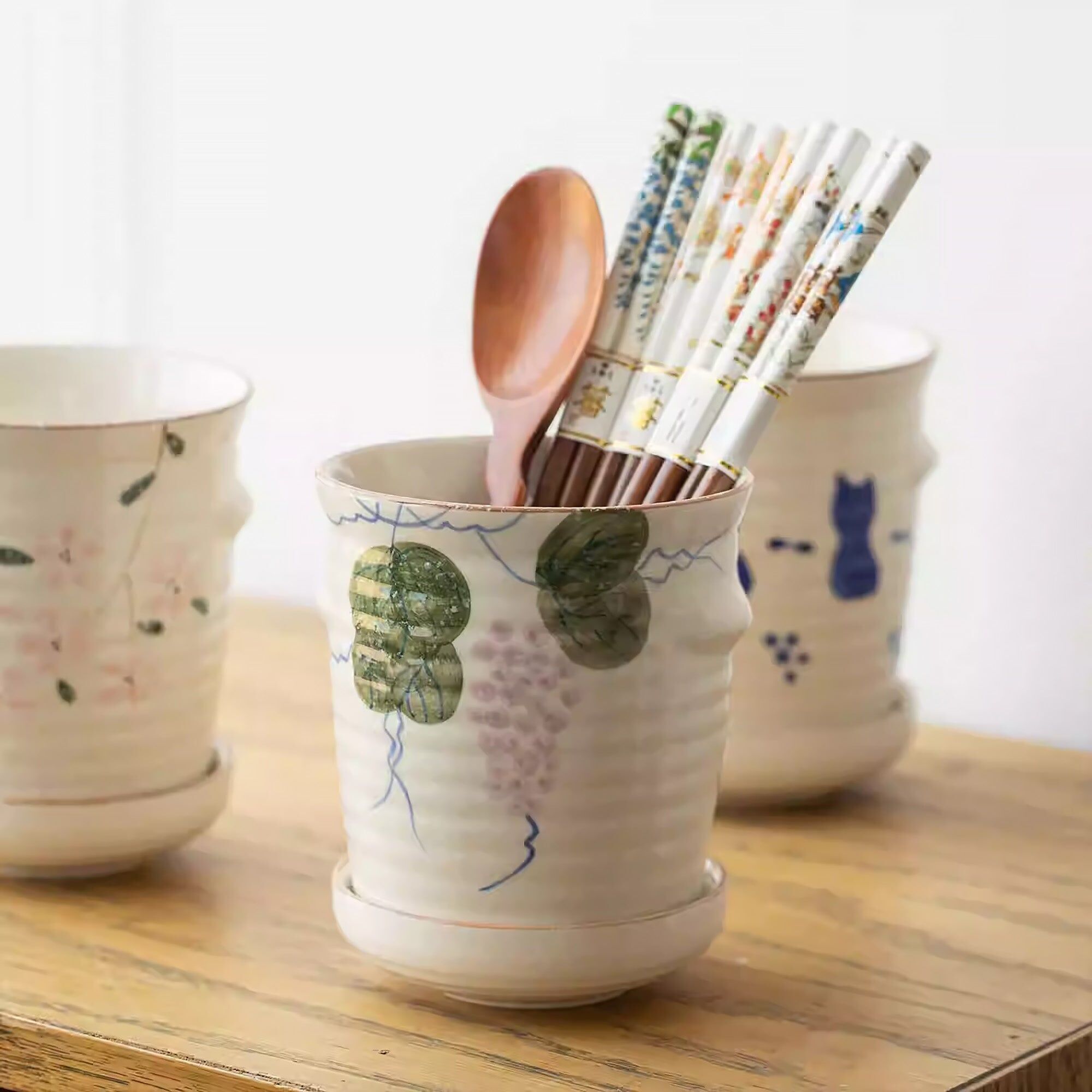 soporte para palillos Mino-yaki