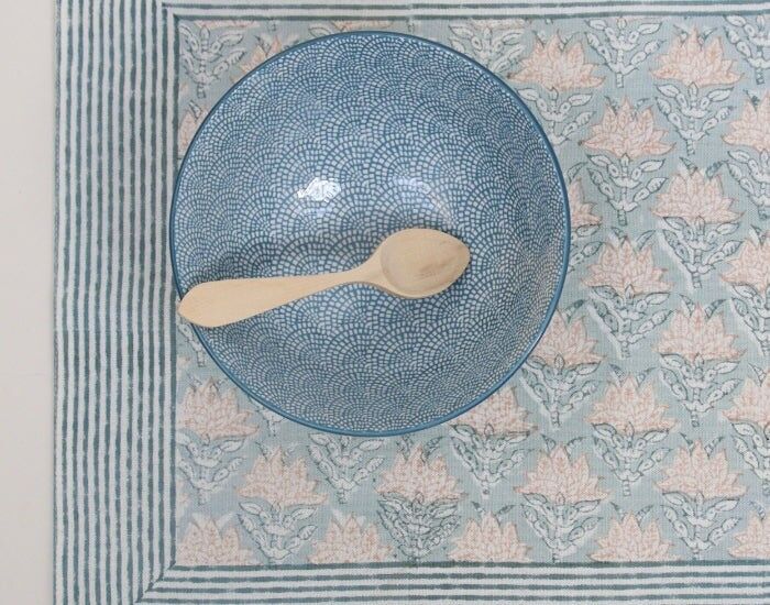 Placemat | Set of 2 | Dusty Rose Blue