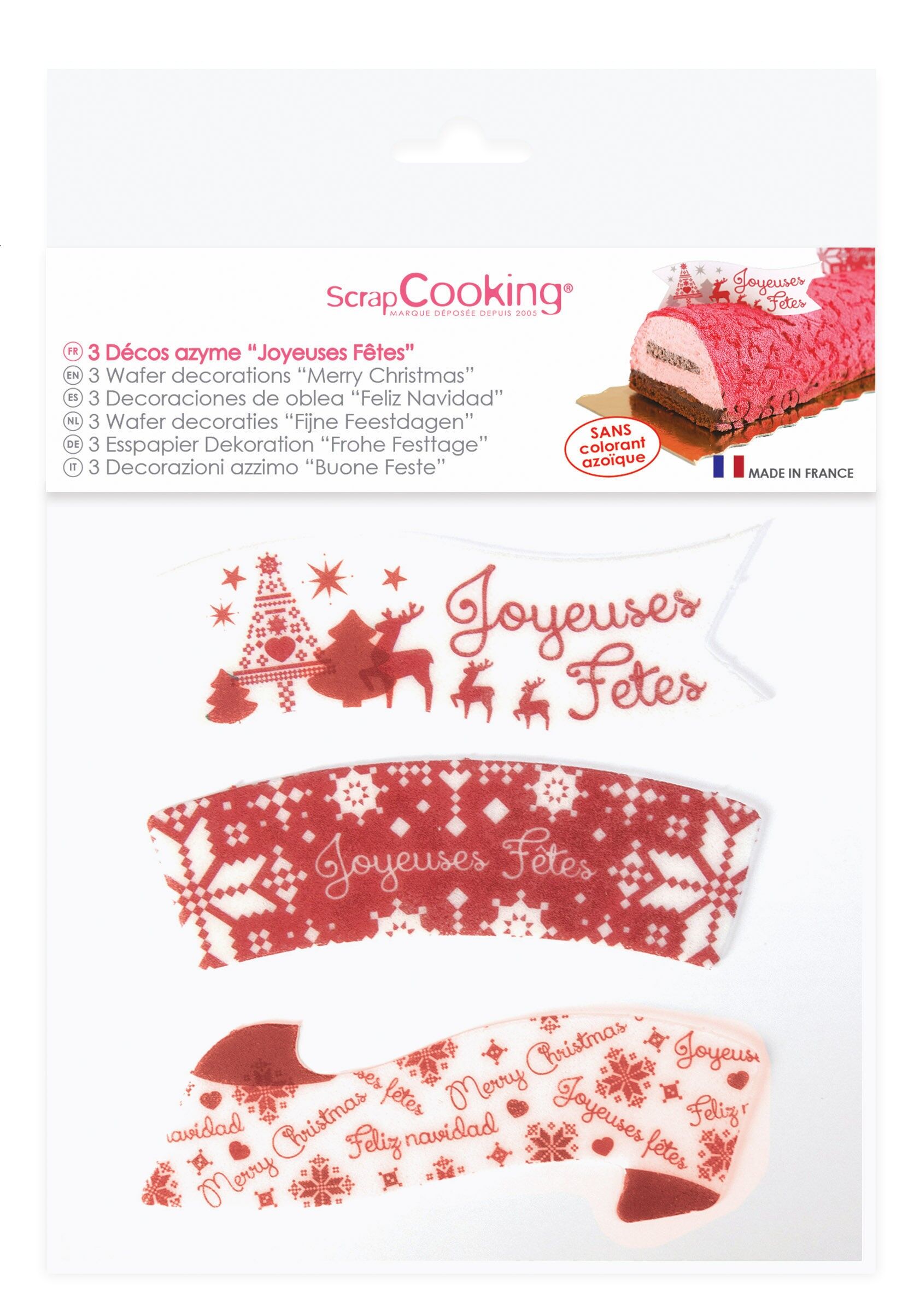 Oblatenpapier-Dekorationen „Frohe Feiertage“