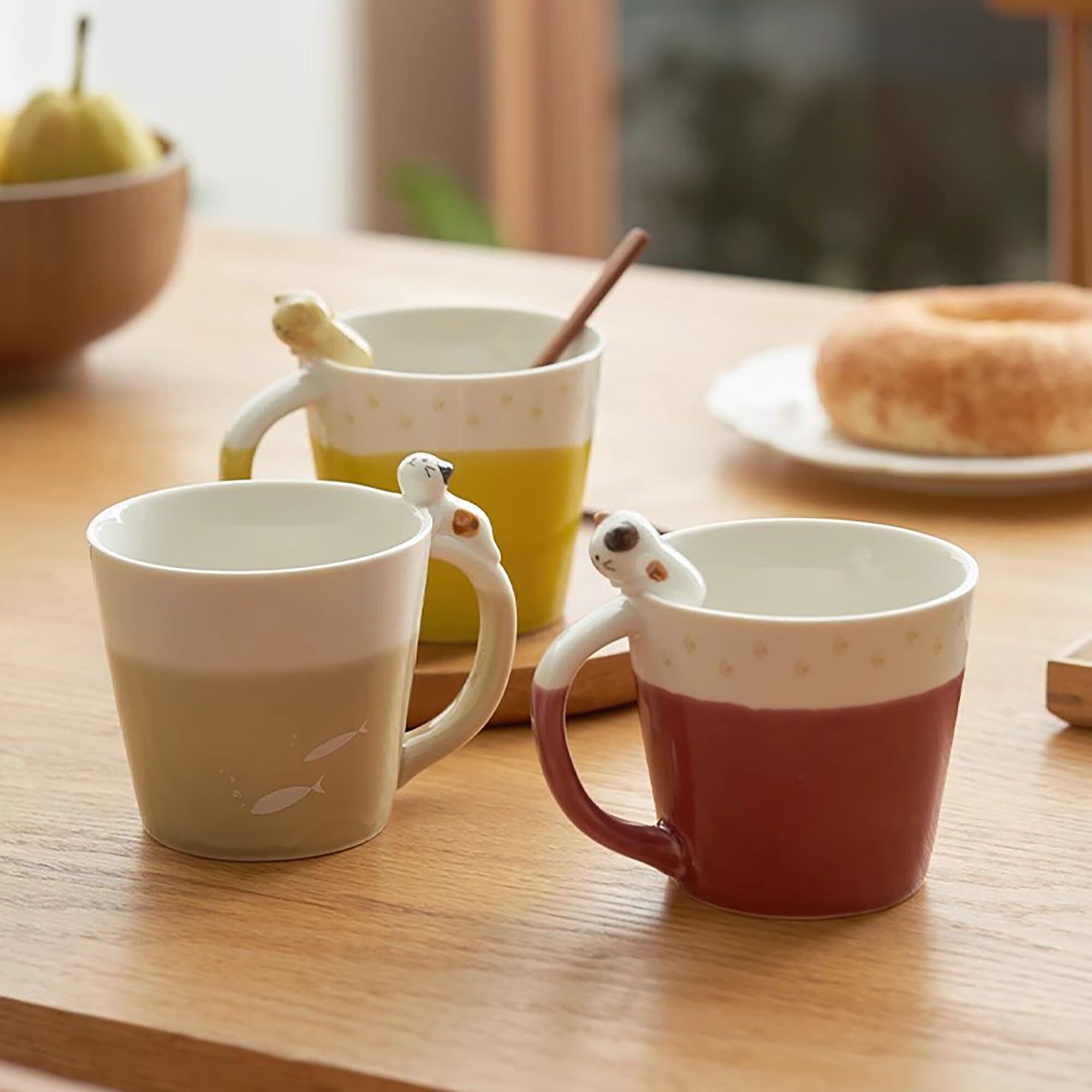 Taza de Cerámica con Pāpā Neko