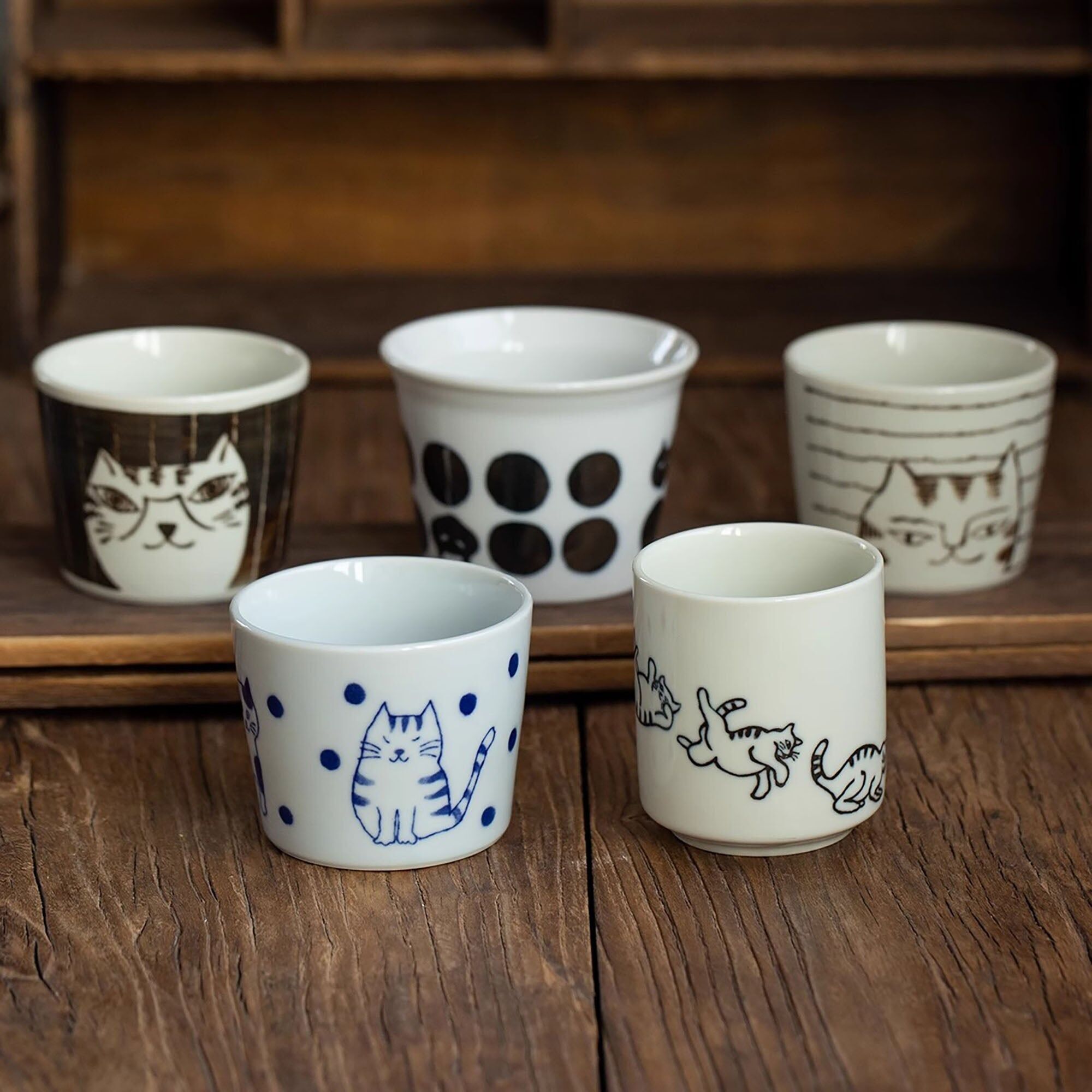 Tazza Minoyaki con design "Cat's Life Journal"