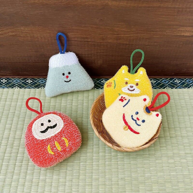 Spugna da cucina giapponese con motivo portafortuna