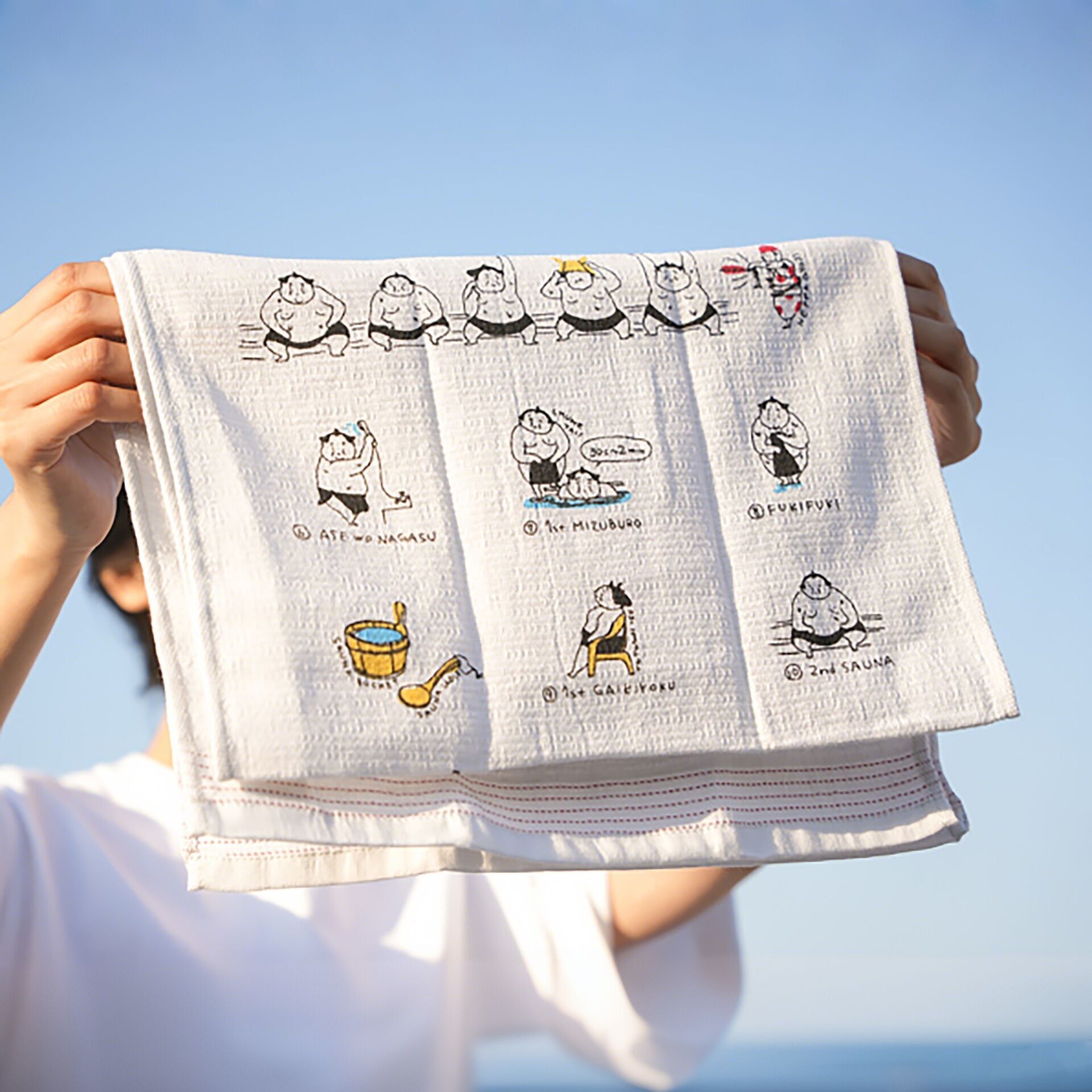 Asciugamano lungo in cotone giapponese Kontex Sumo Series