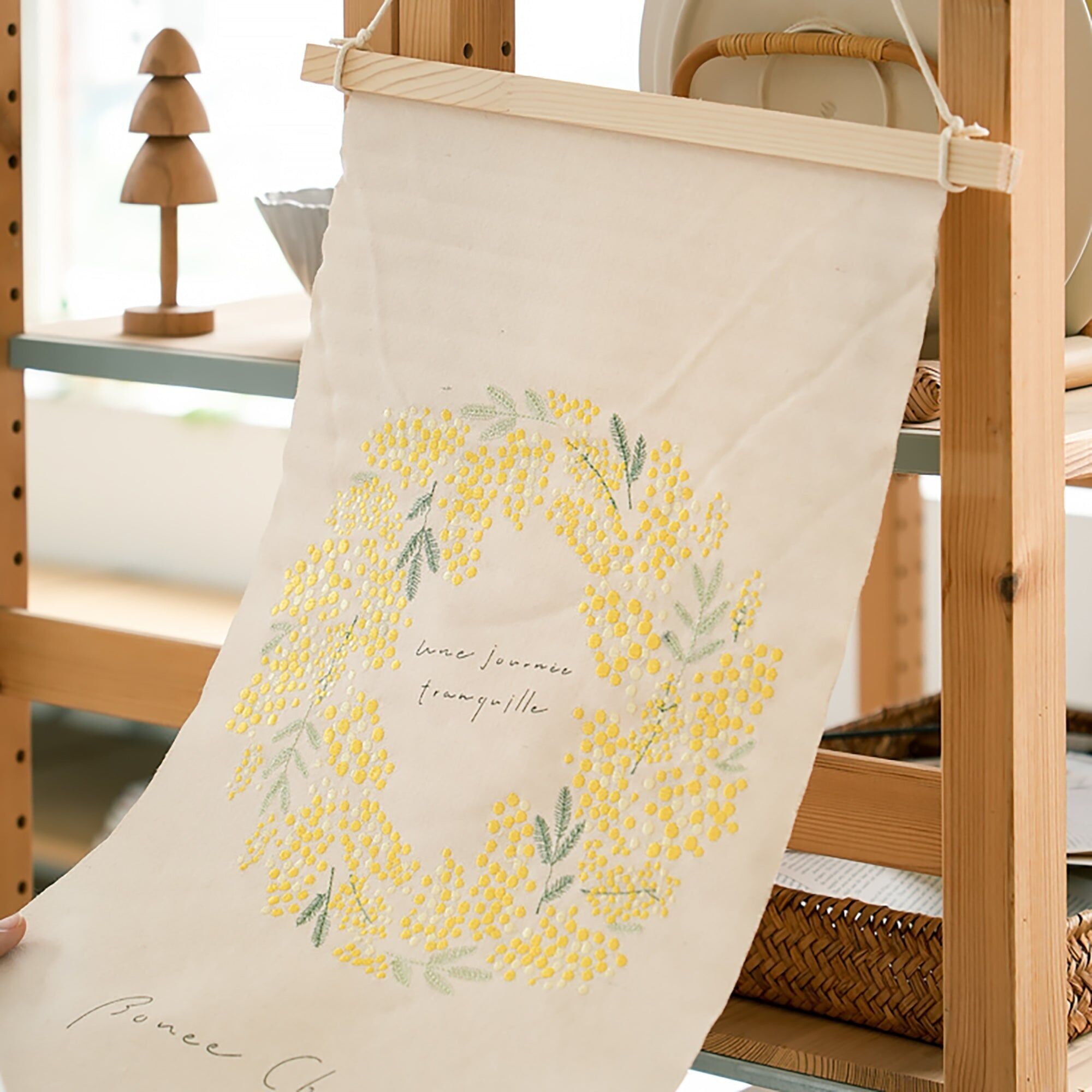 Decorazione murale giapponese ricamata