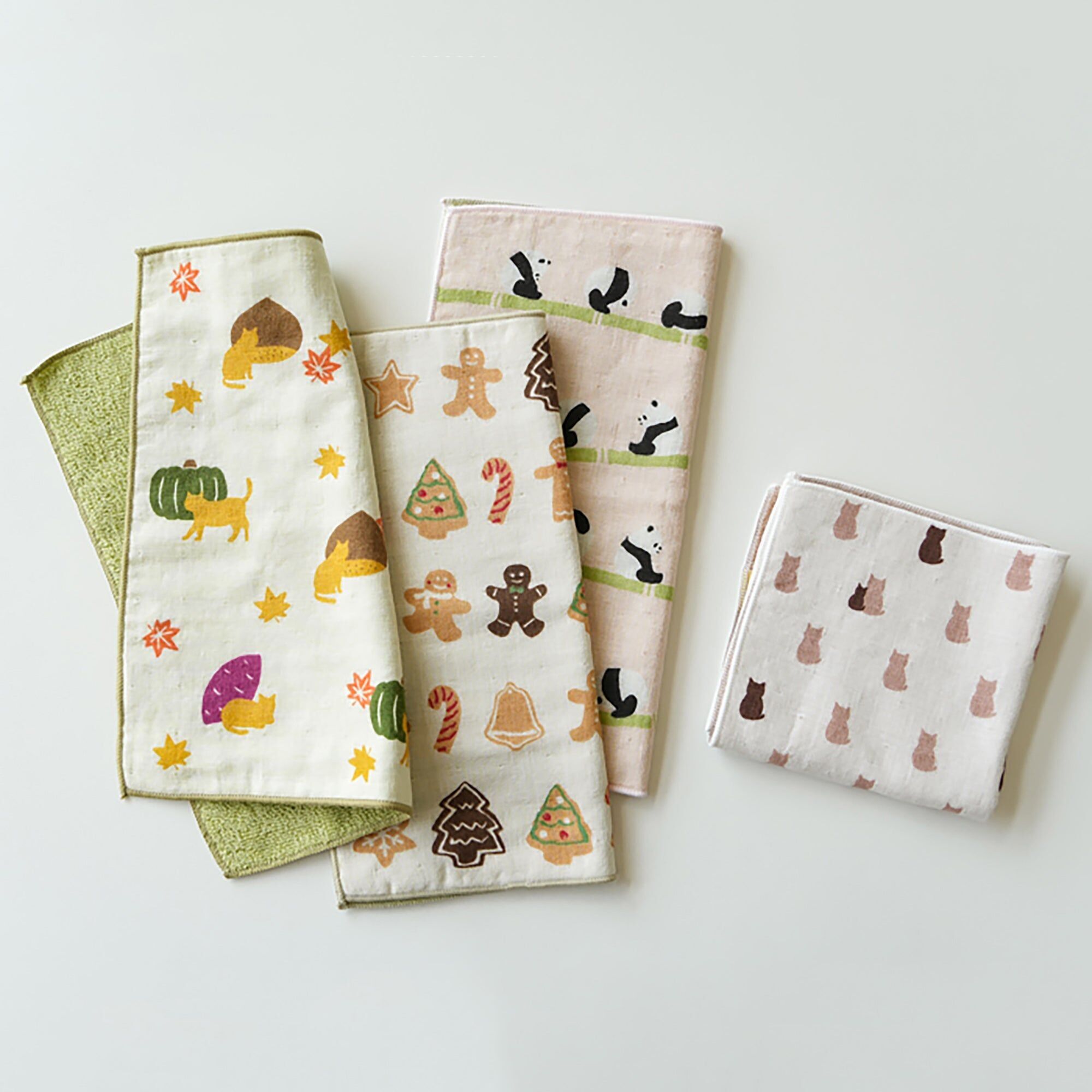 Asciugamano piccolo in garza di cotone bifacciale Hamamonyo