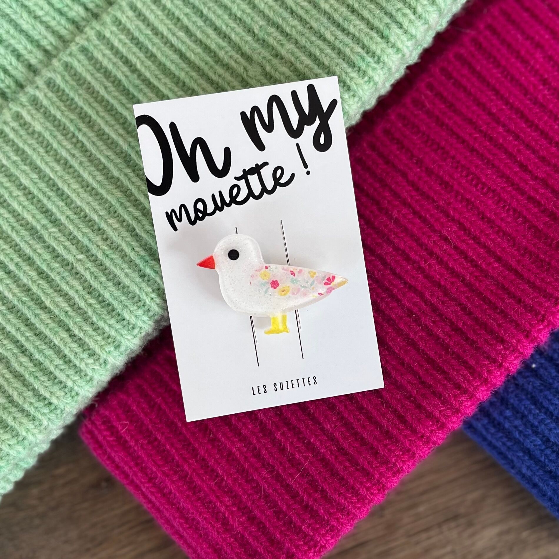 Broche Huguette Lucie pailletée