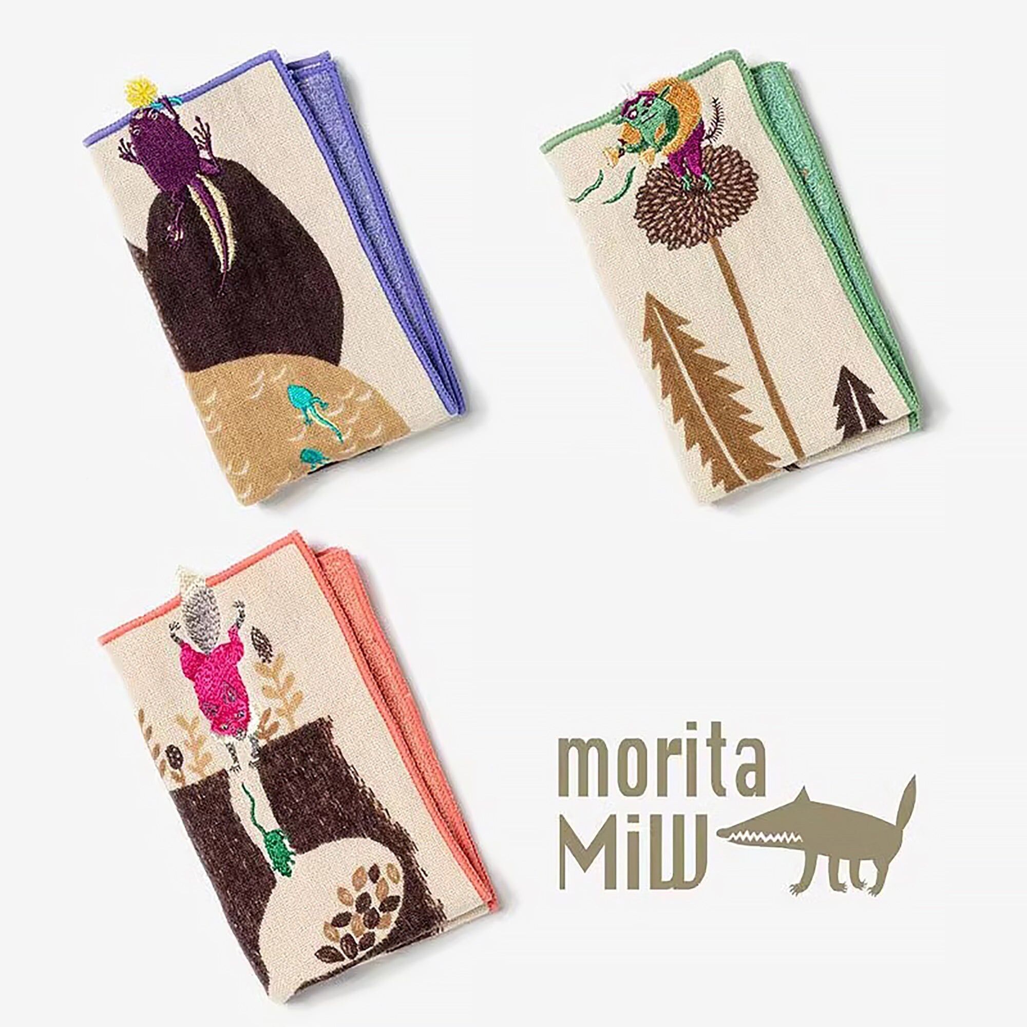Tovagliolo di cotone giapponese bordato da Morita MiW