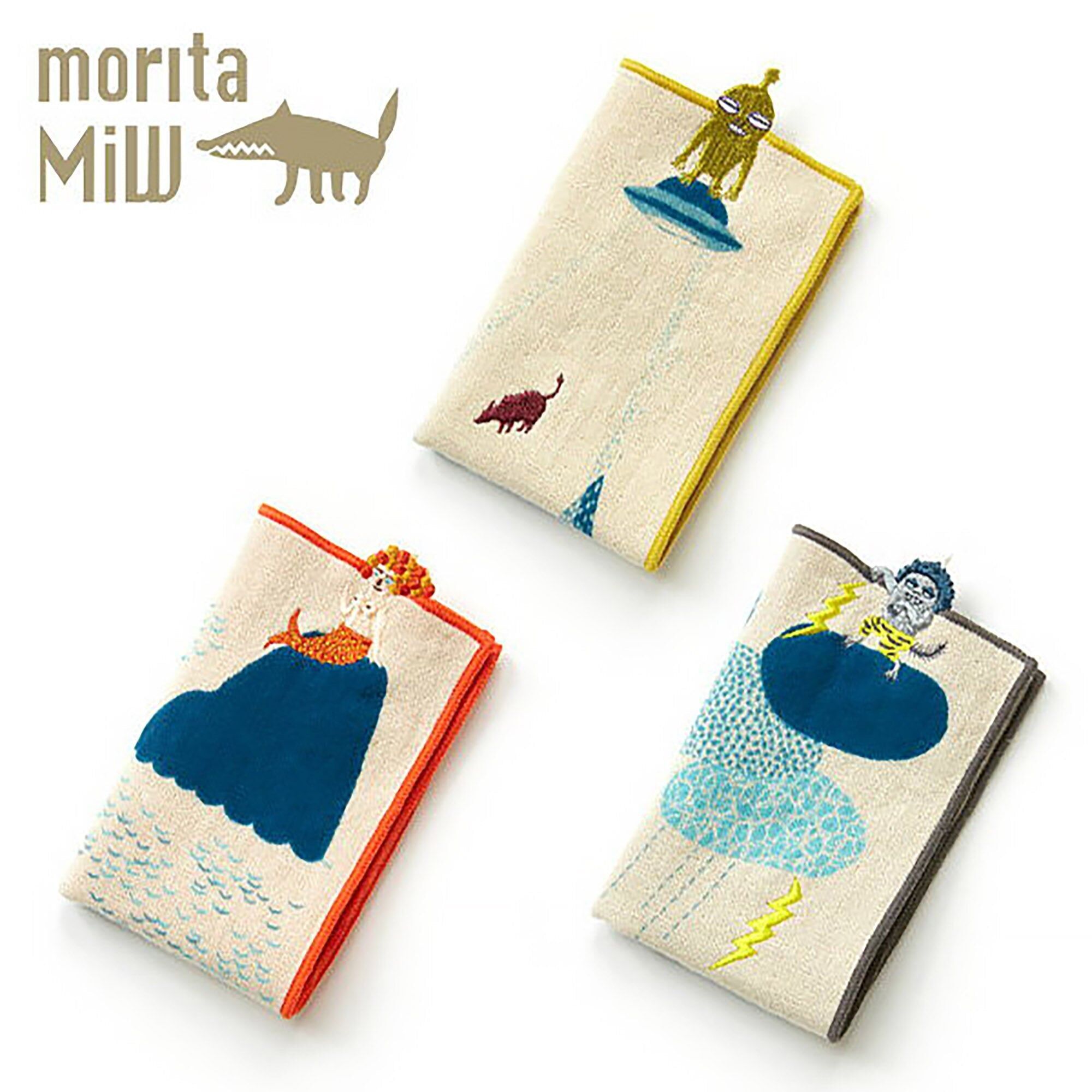 Asciugamano giapponese in cotone ricamato