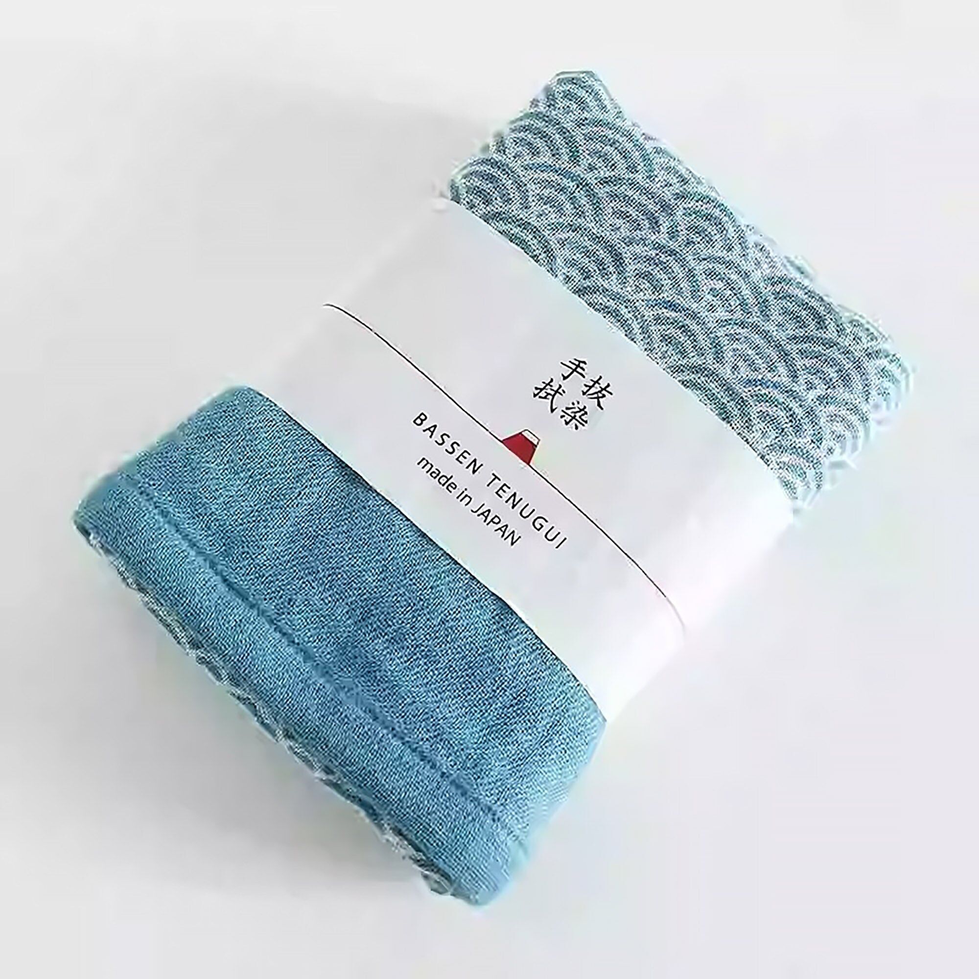 Asciugamano giapponese tinto a mano di Bassen Hankachi