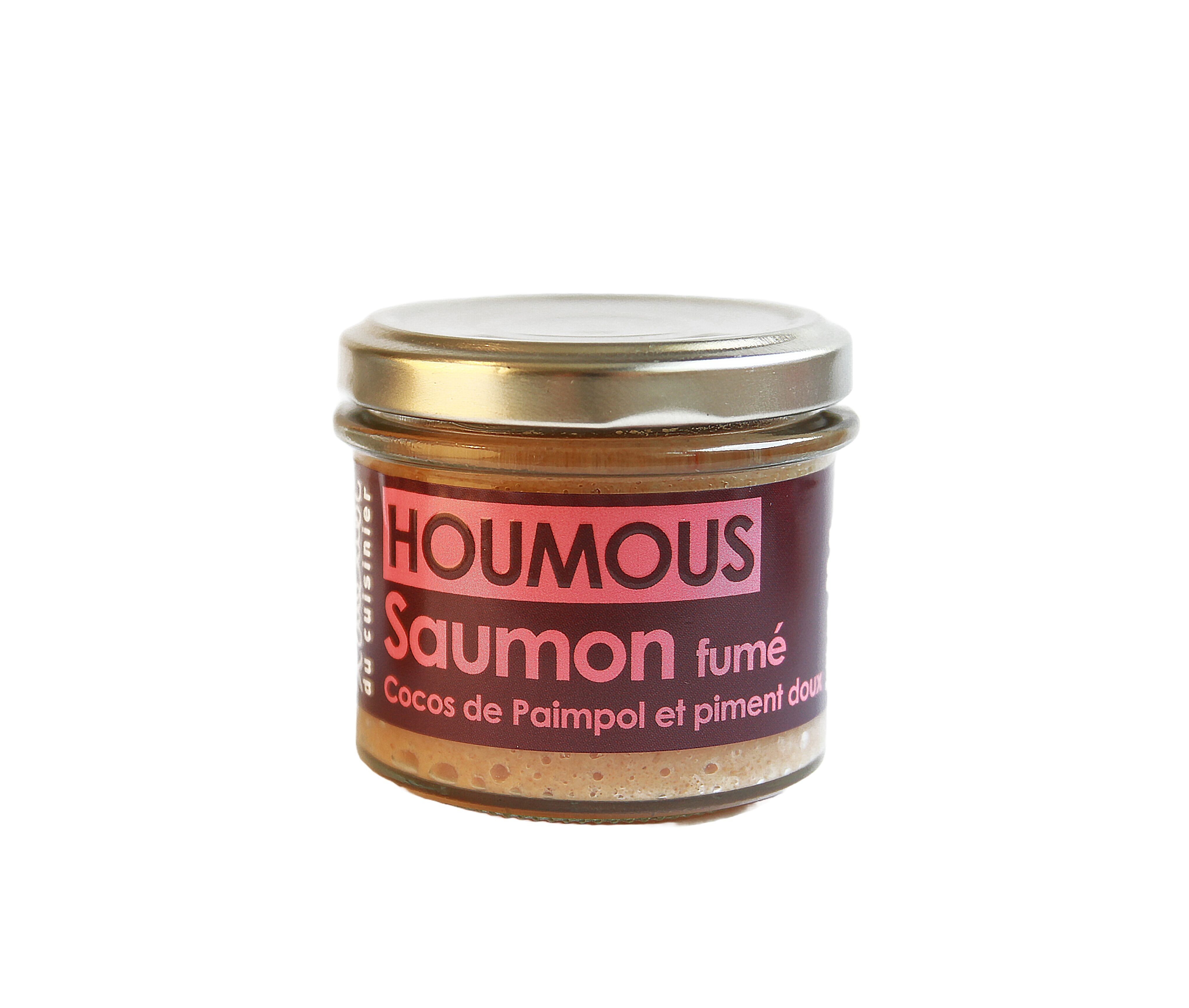 Houmous saumon fumé, cocos de Paimpol & piment doux