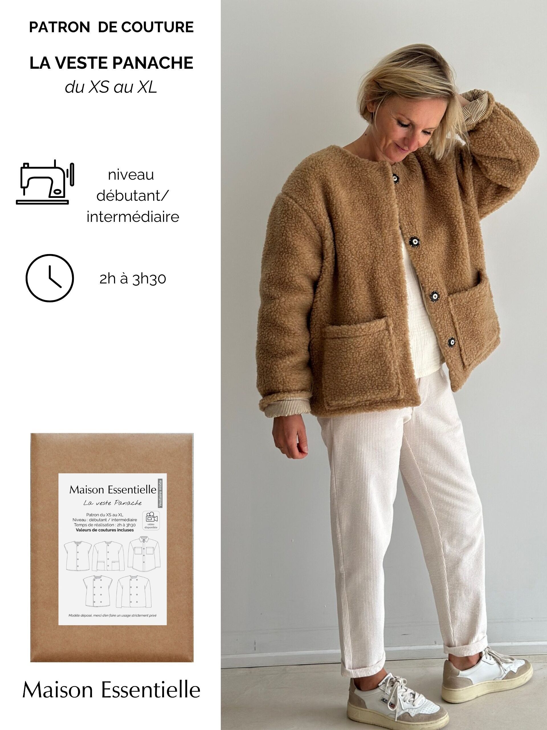 Patron de couture la veste PANACHE MIXTE