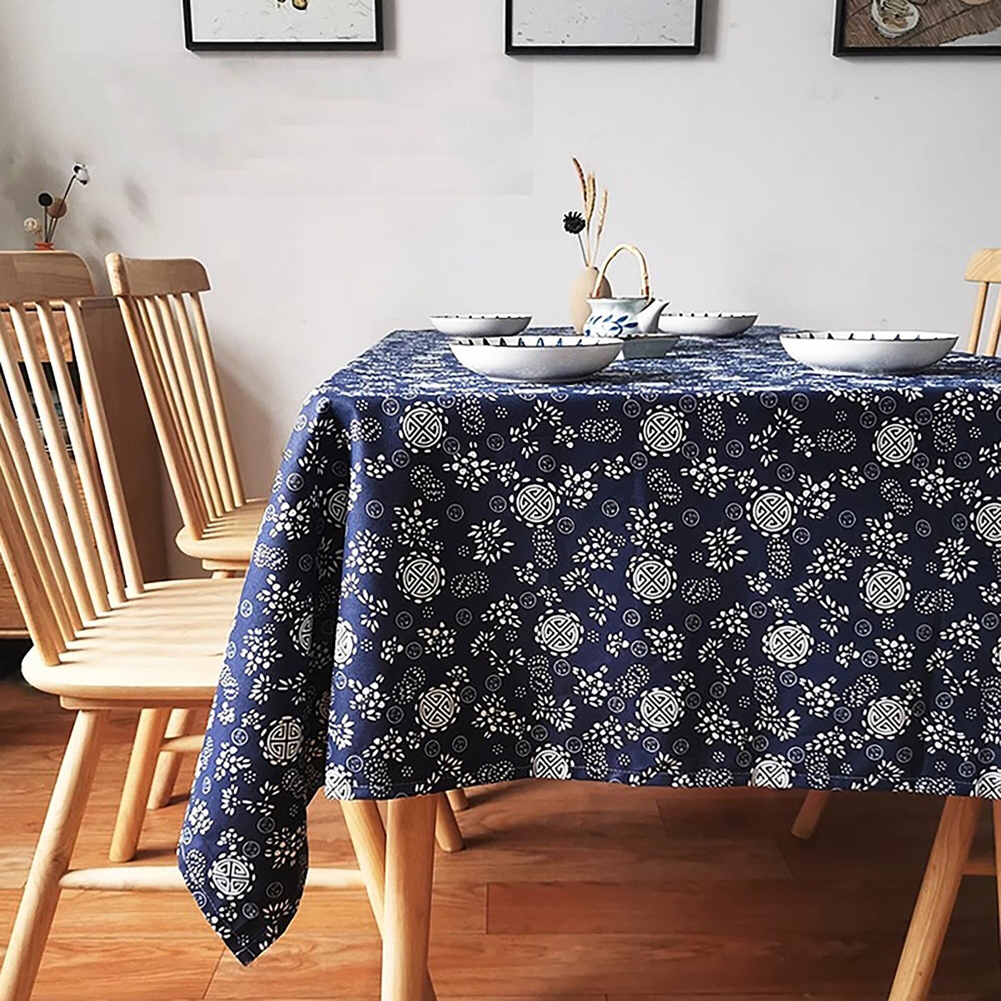 Tovaglia fatta a mano in lino e cotone