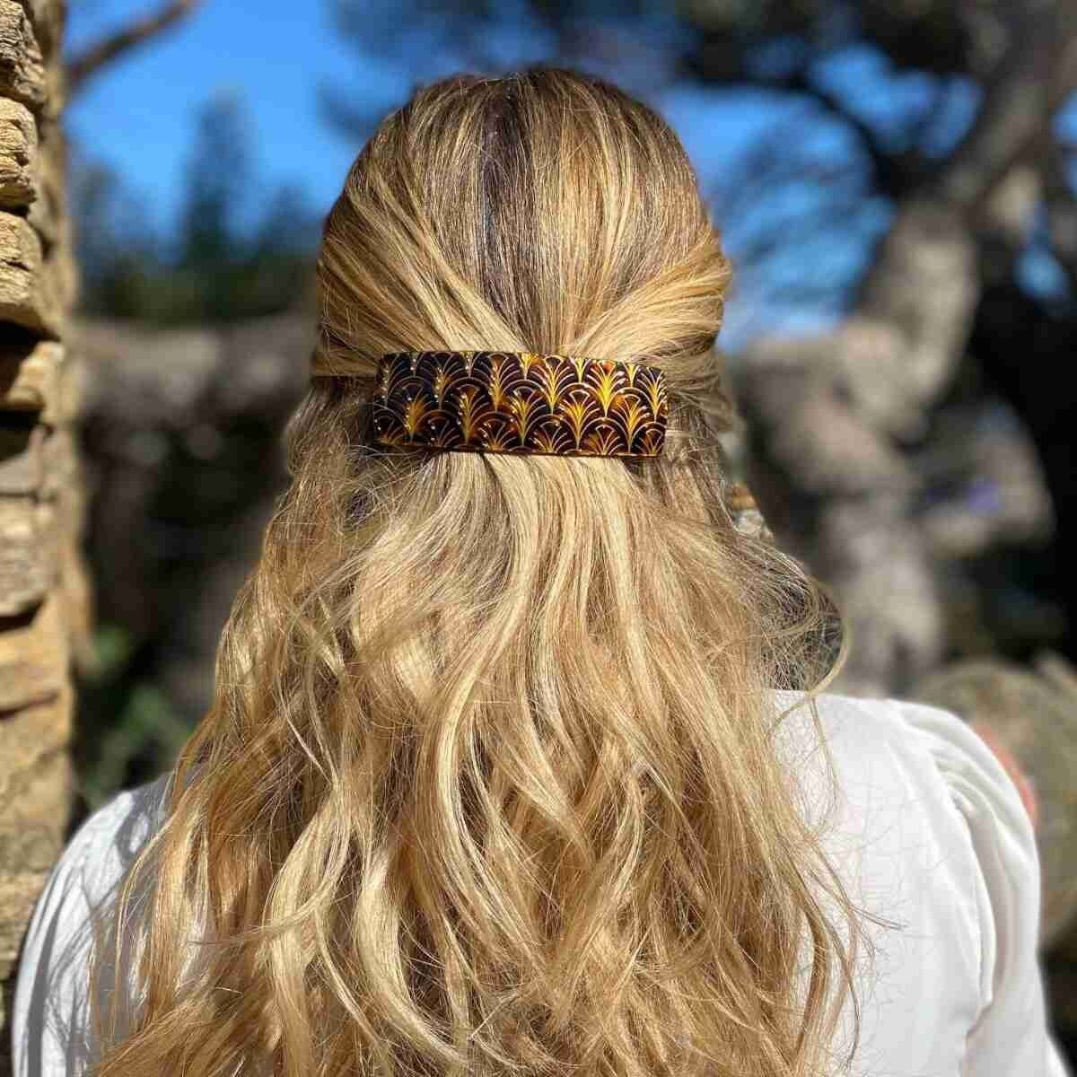 Aglaé hair clip - Handmade in France from cellulose acetate