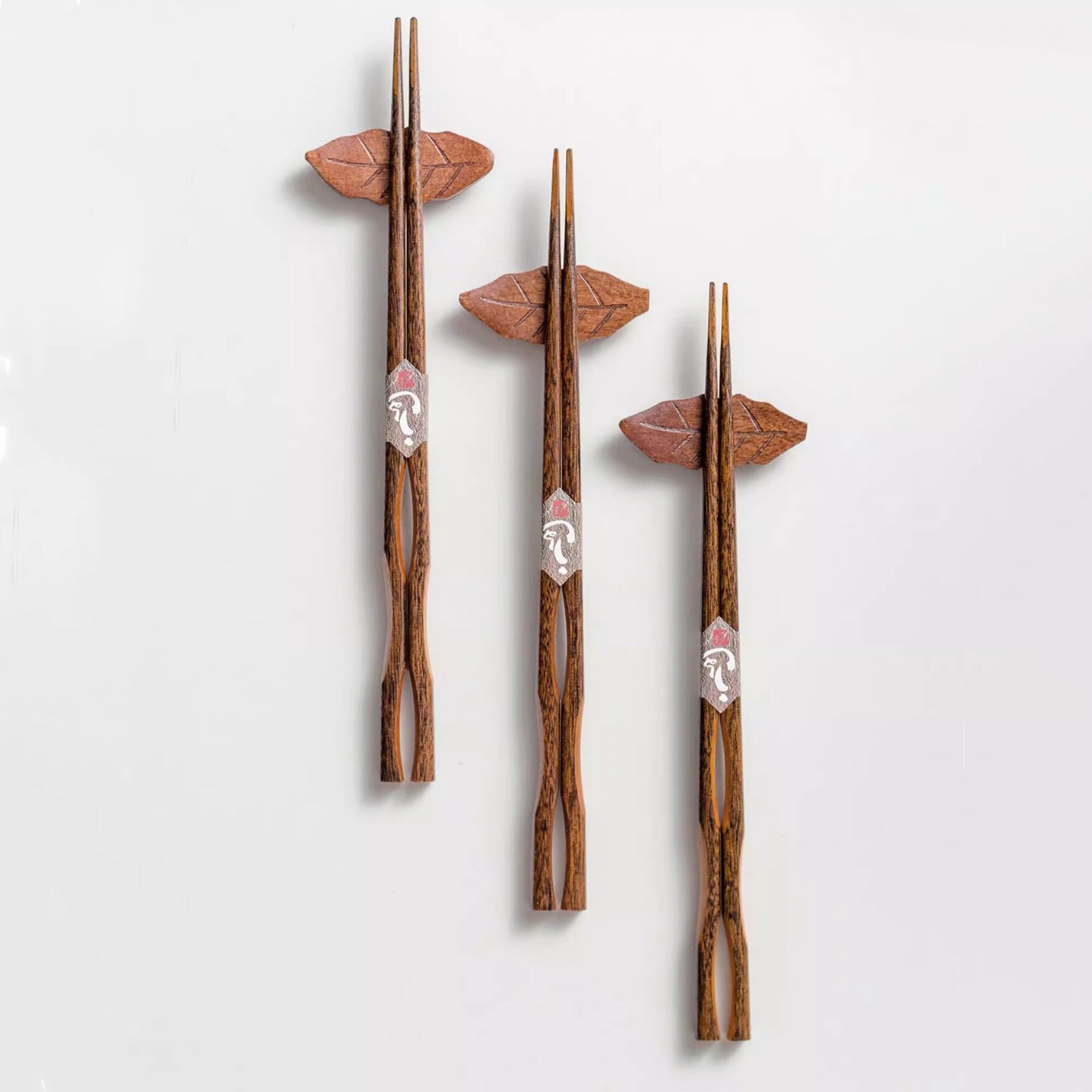 Bacchette in legno con design naturale