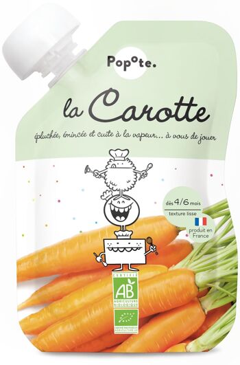 Légumes Bébé Carotte BIO - Gourde 120g 1