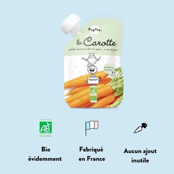 Légumes Bébé Carotte BIO - Gourde 120g 3