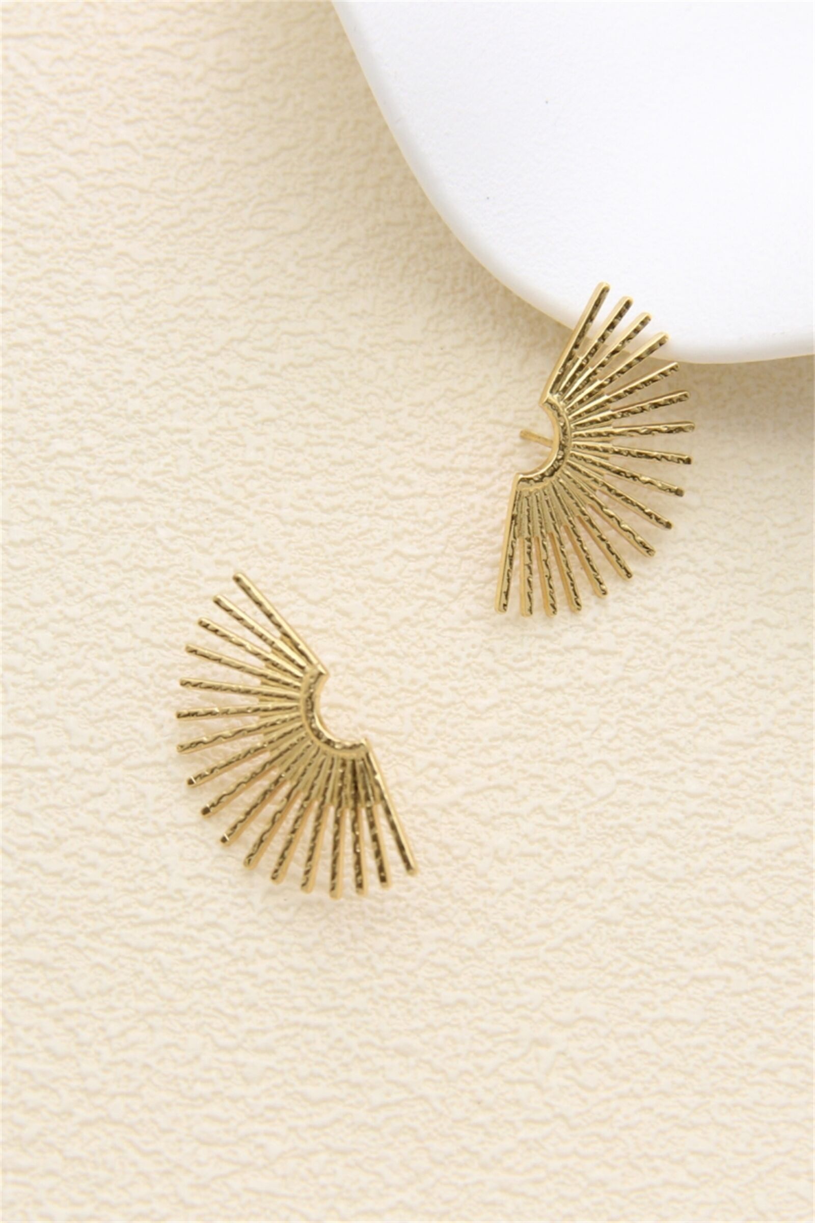 Gold Sun Earrings – Stainless Steel