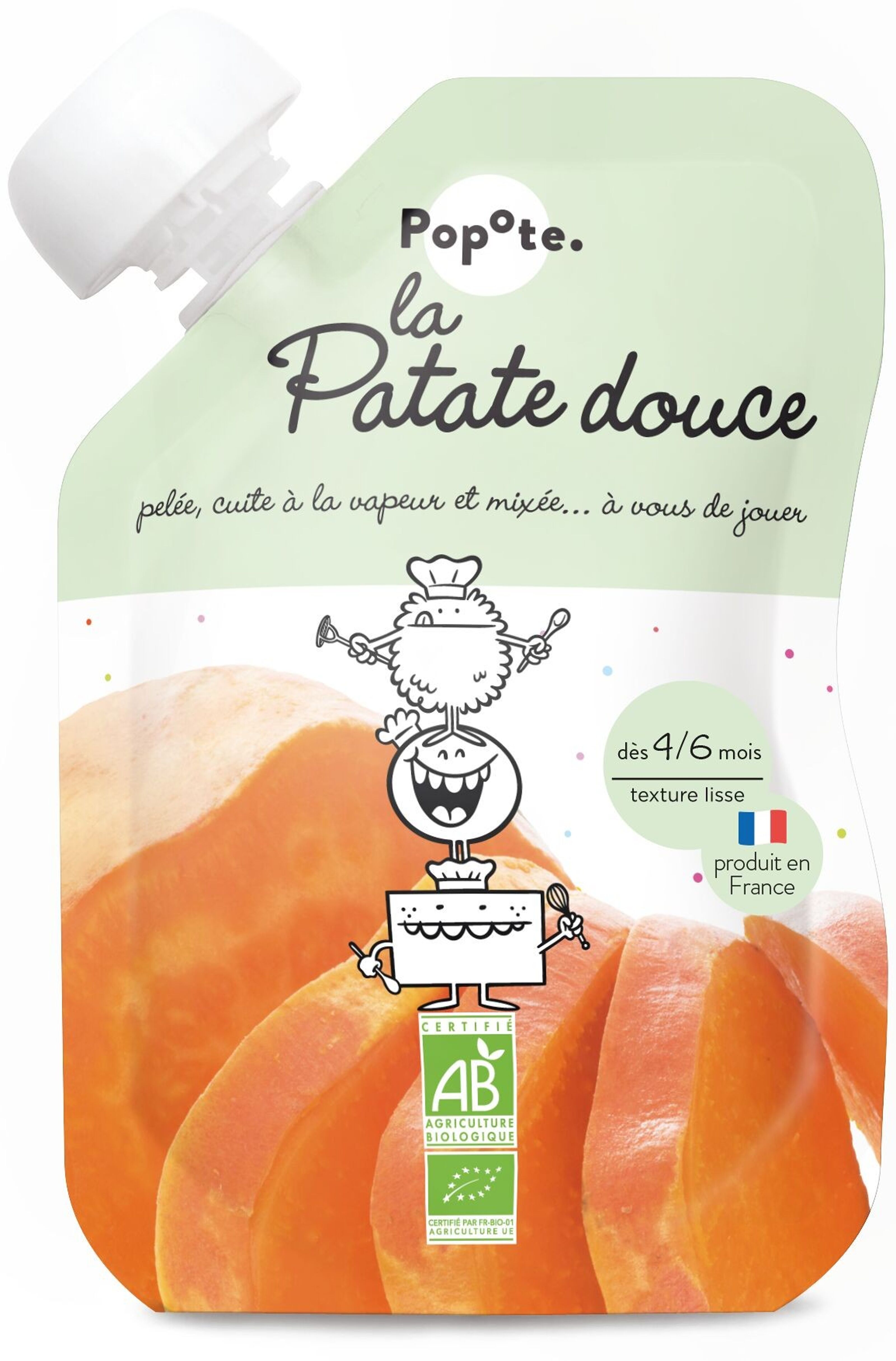 Gourde Petit Pois BIO  POPOTE POPOTE GGLE03 : Boutique tout pour