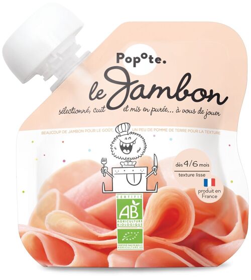 Gourde Bébé - Jambon Bio - Gourde 60g