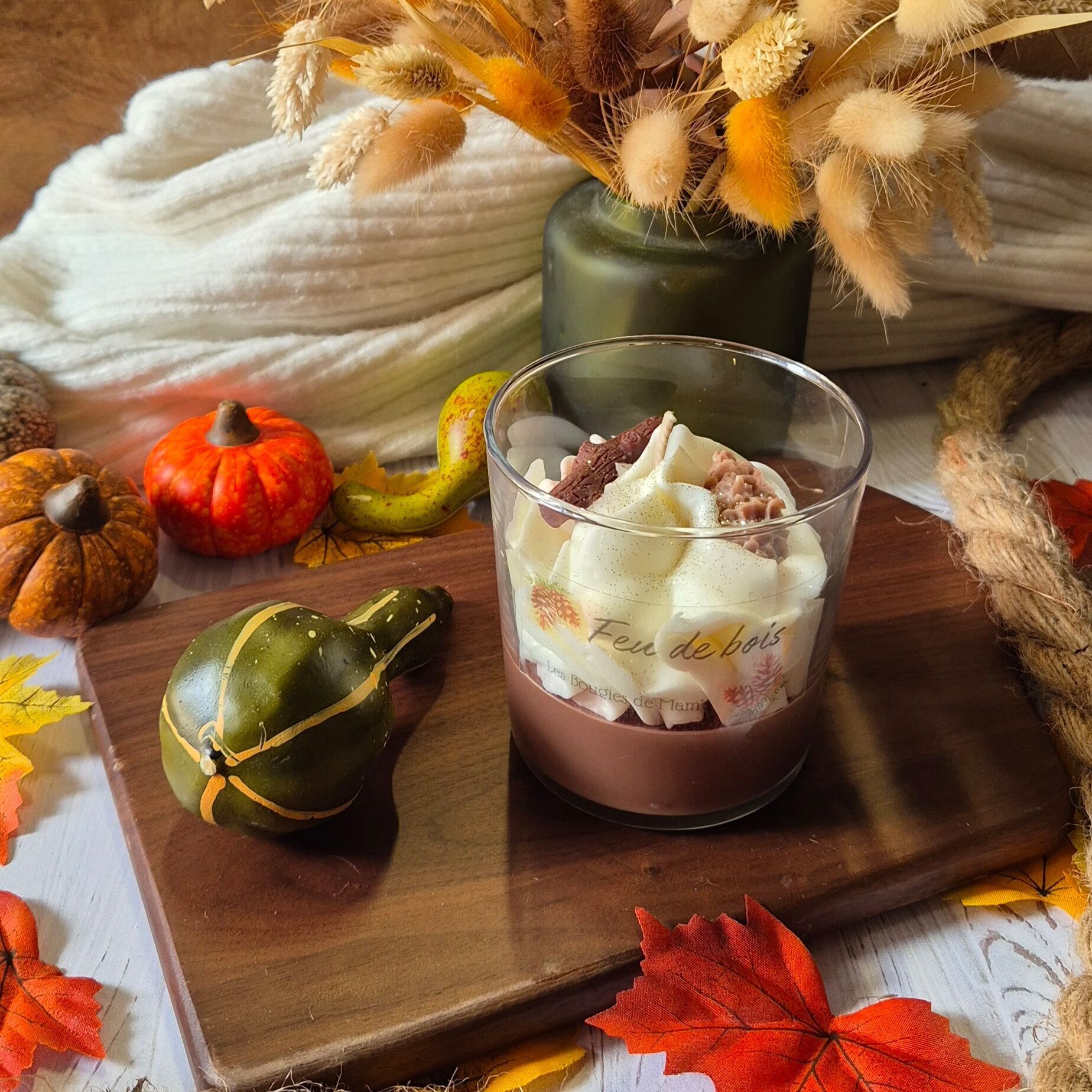 Gourmet-Weihnachtskerze - Brennholz