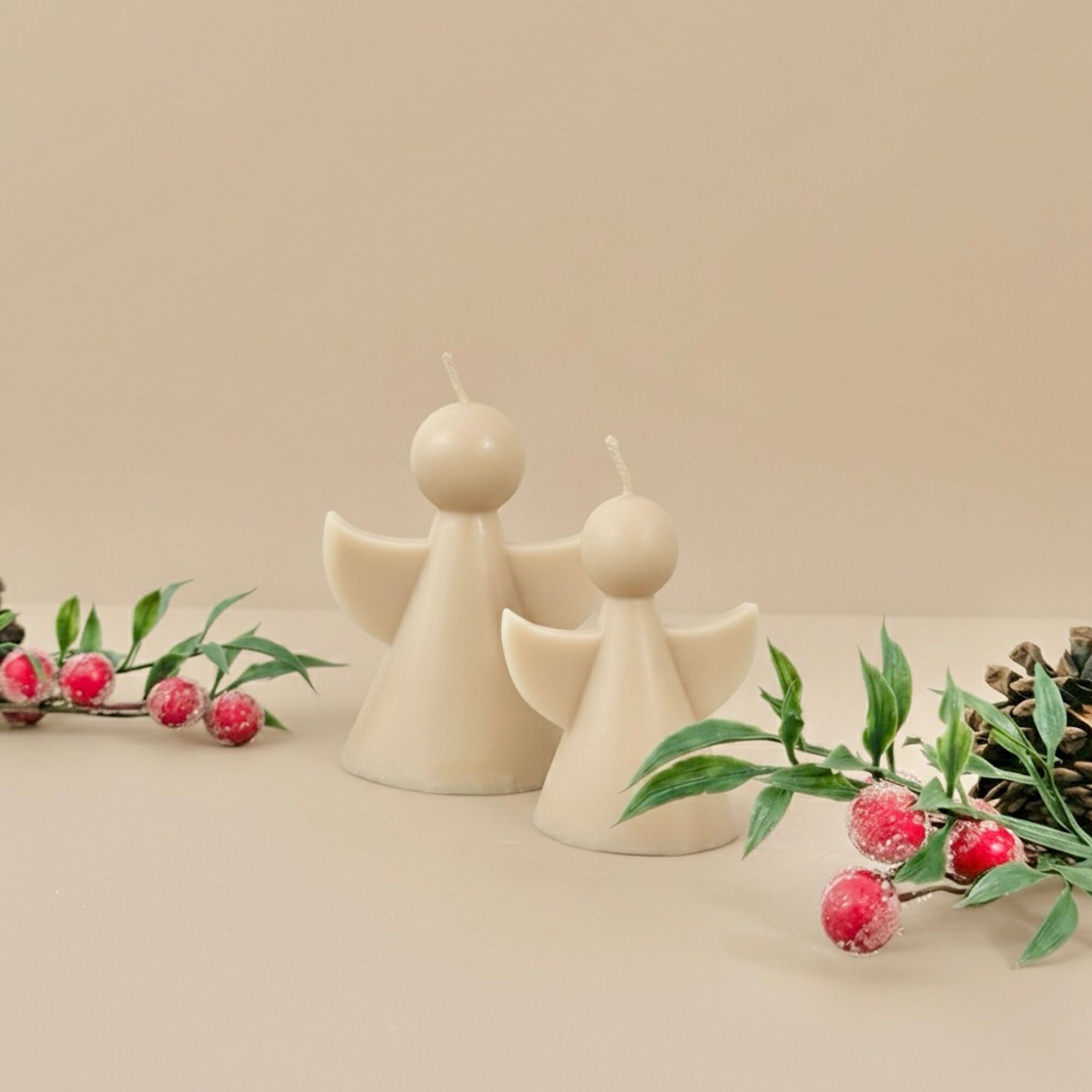 Candela angelo beige - Regali angelo - Candele beige