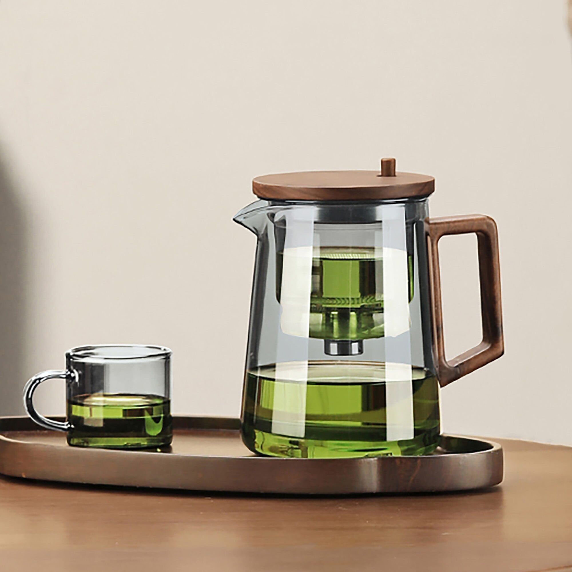 Teiera in vetro con funzione di controllo del tempo di infusione