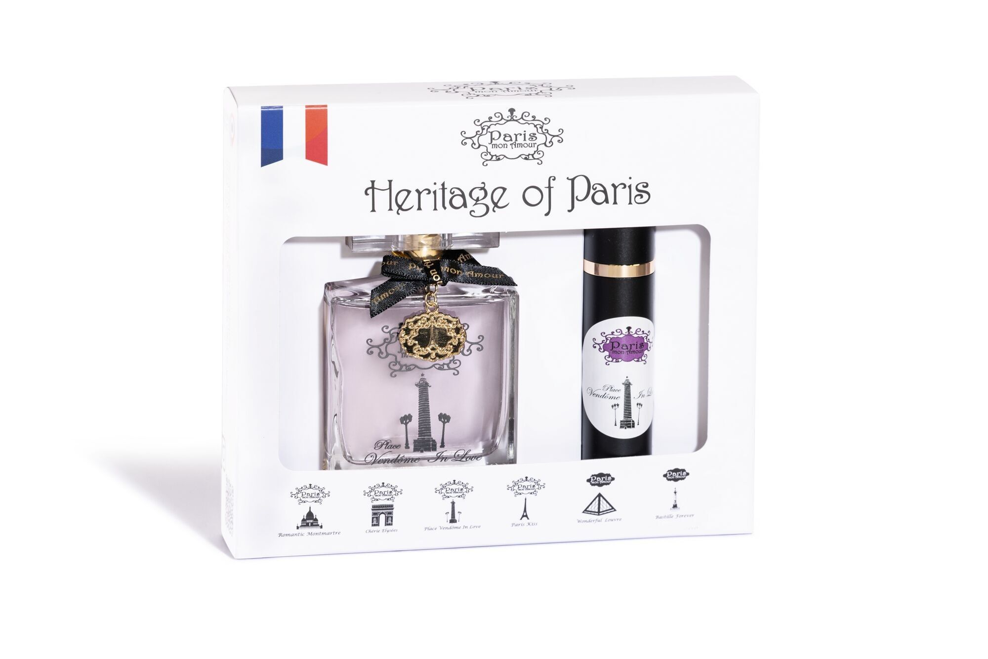 Cofanetto regalo in edizione limitata Place Vendôme In Love 50 ml + Spray 9 ml HERITAGE OF PARIS