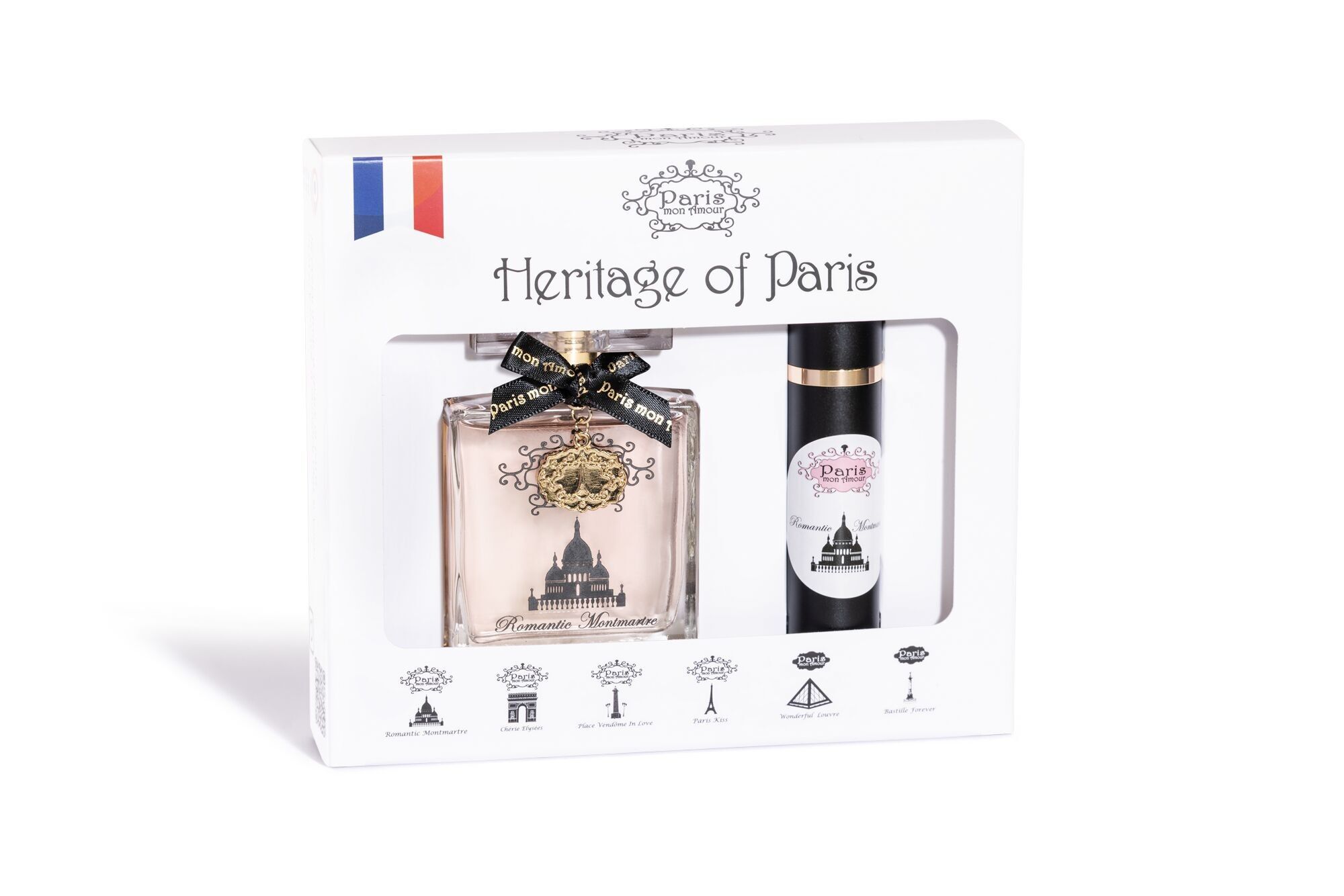 Cofanetto regalo Romantic Montmartre in edizione limitata 50 ml + spray da 9 ml HERITAGE OF PARIS