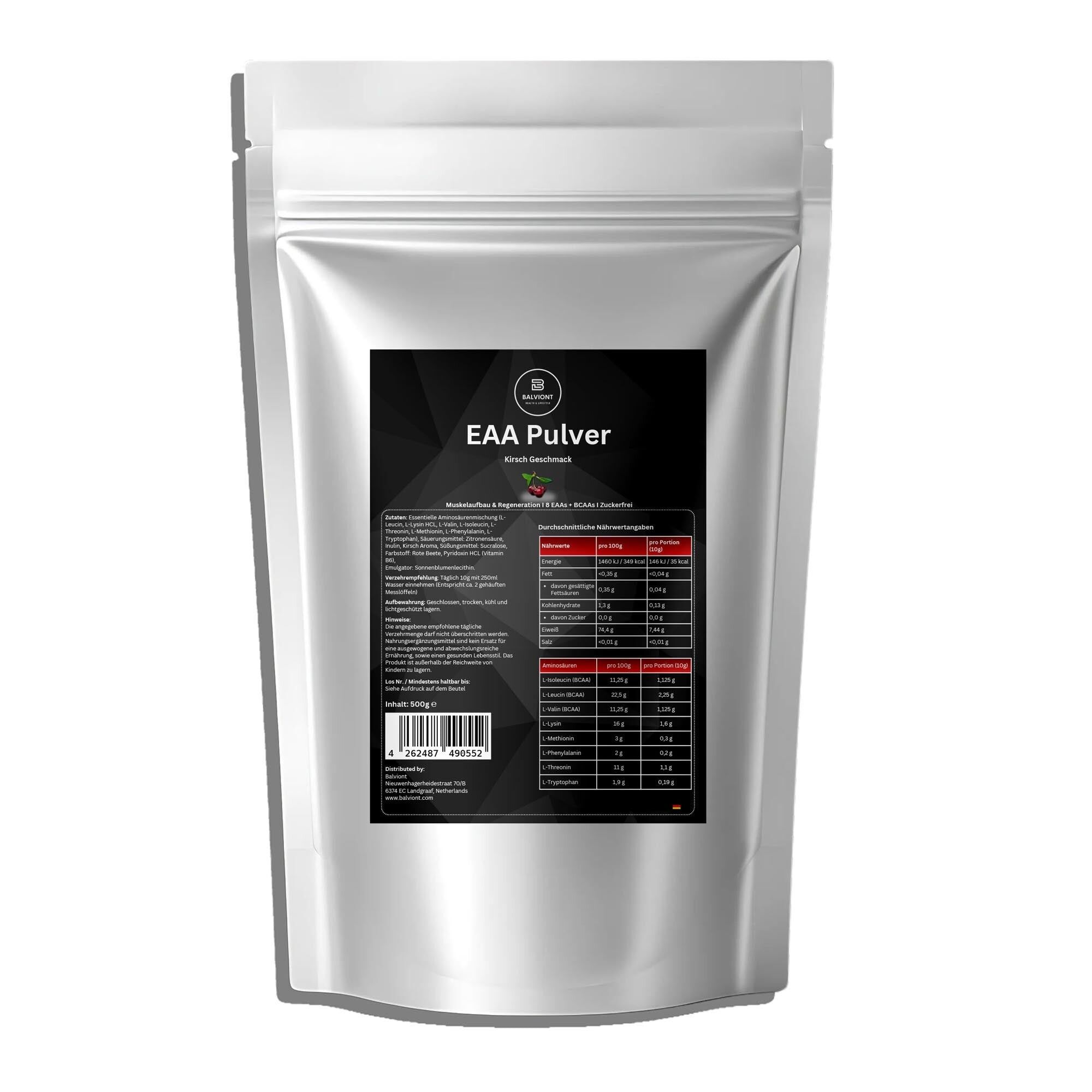 EAA (Essential Amino Acids) Cherry - 500g (German label)