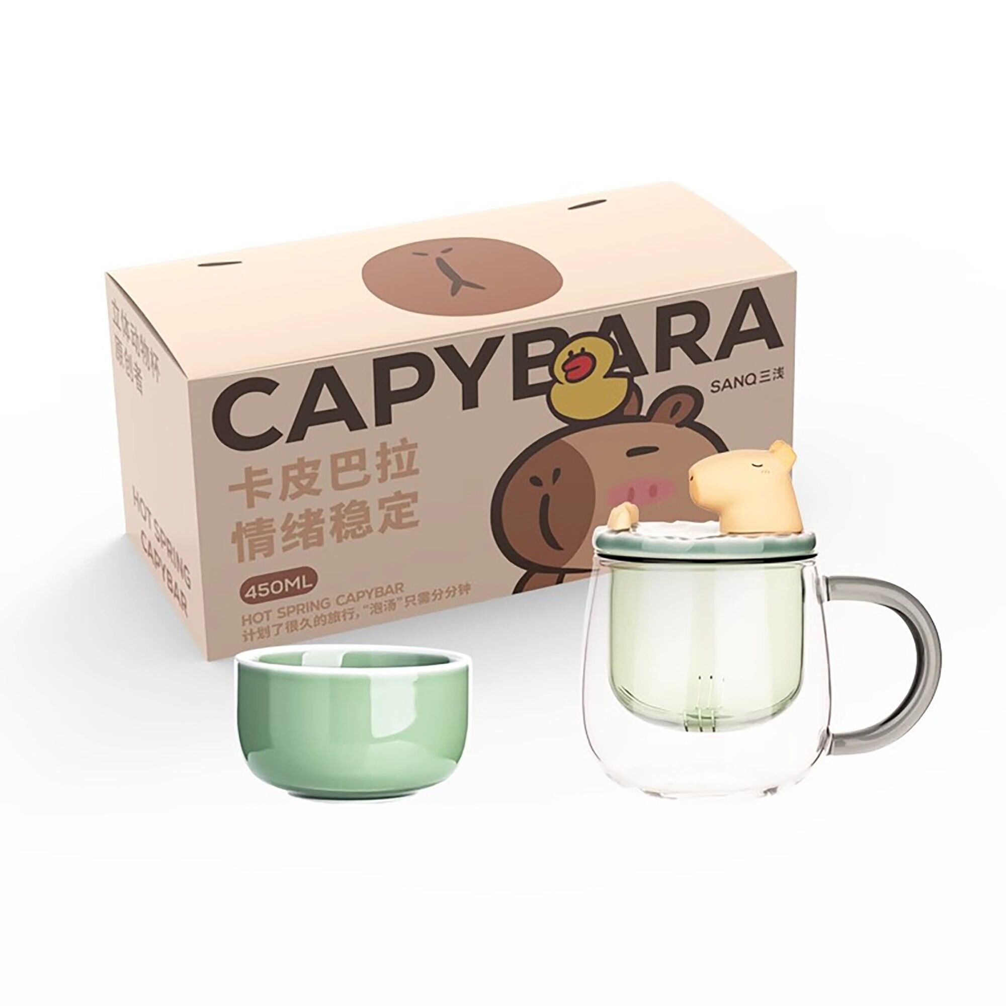 Tazza Capibara in porcellana con porta cellulare
