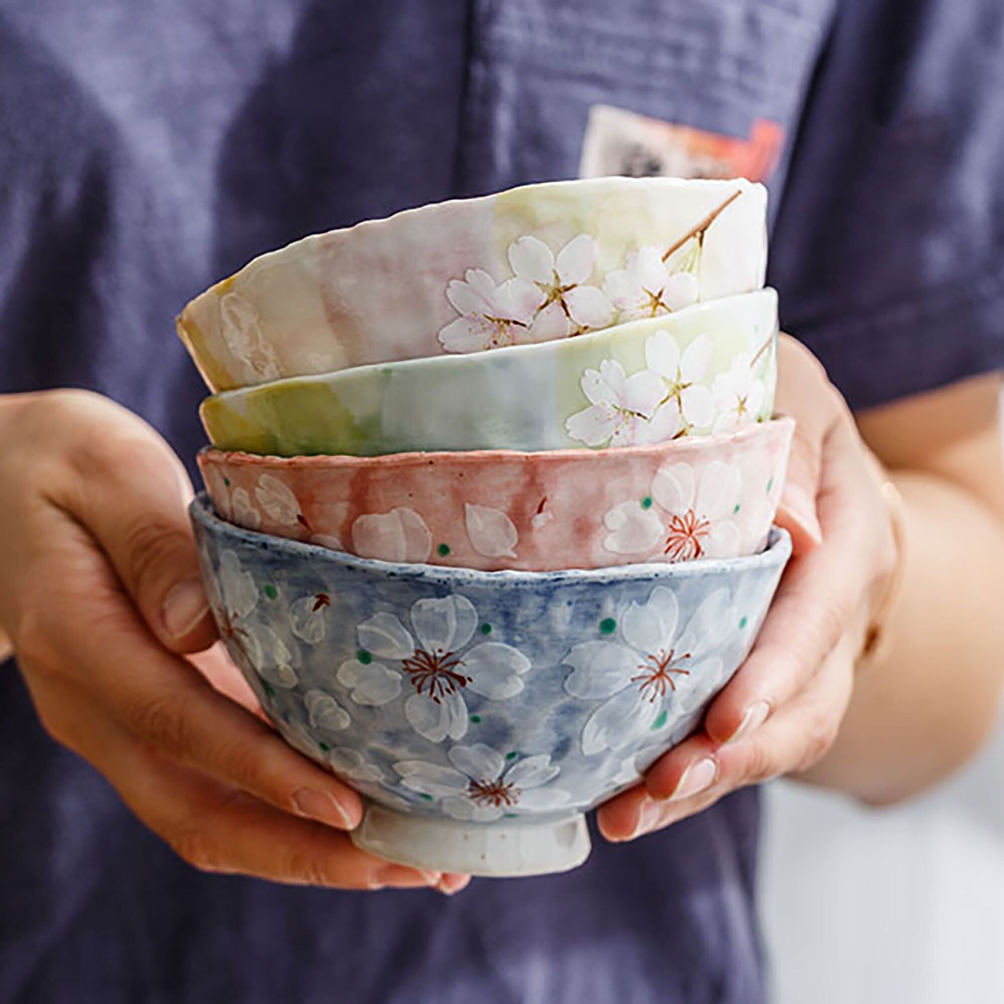 Ciotola artigianale con motivo Sakura
