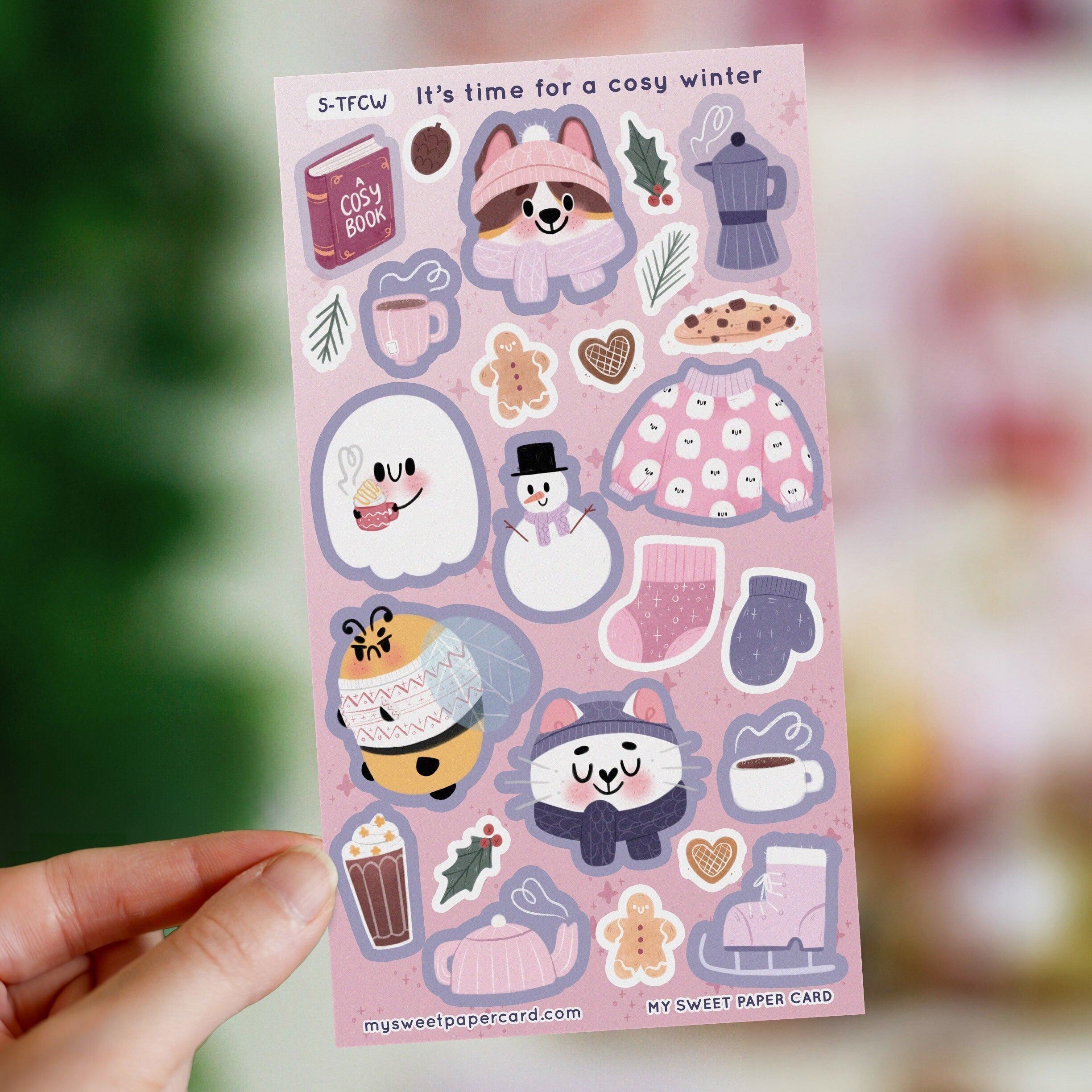 Cozy Winter - Winter Sticker Sheet - Christmas Stickers
