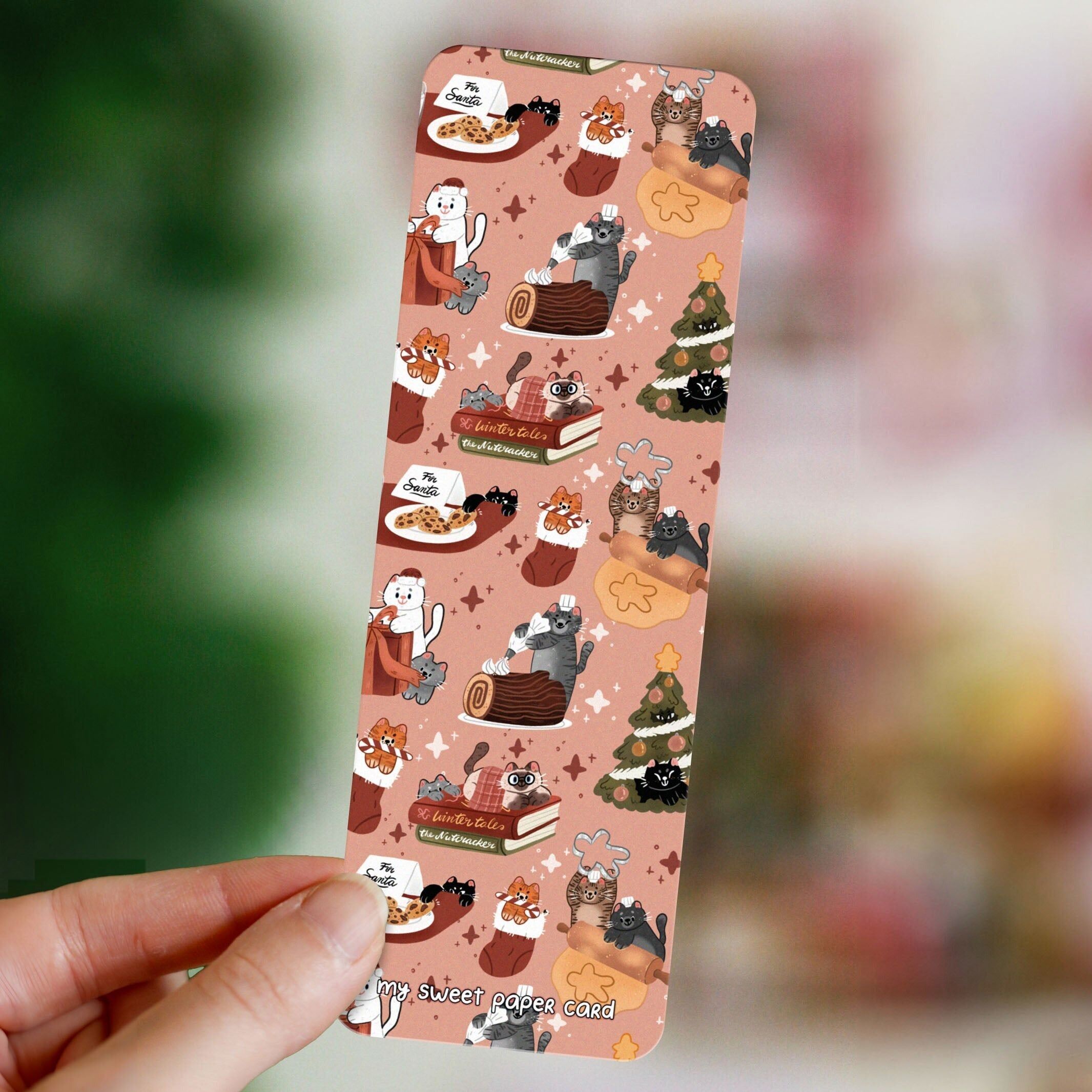 Les petits chats préparent Noël - Marque page Noel