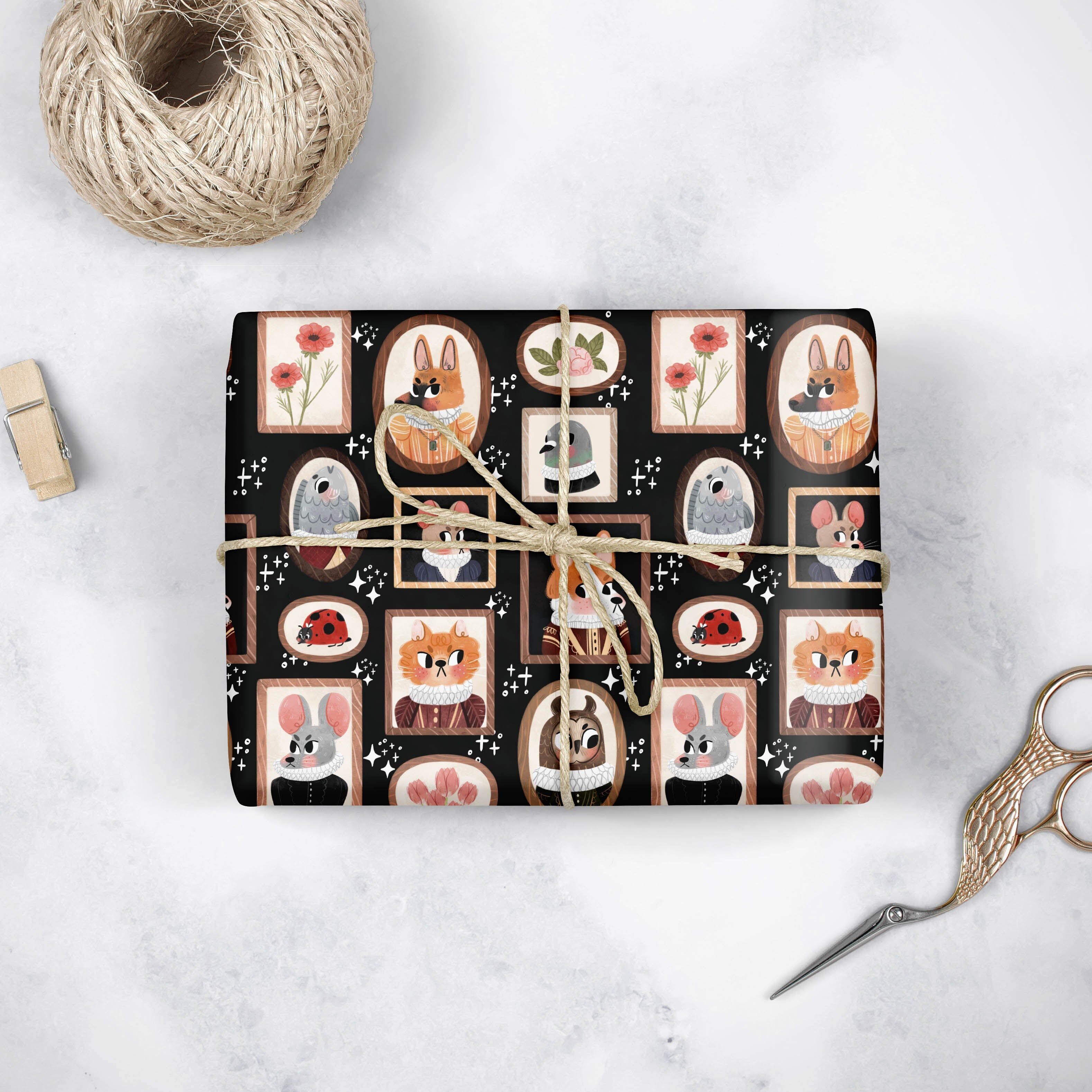 Kleine Bilder – großes Geschenkpapierbogen