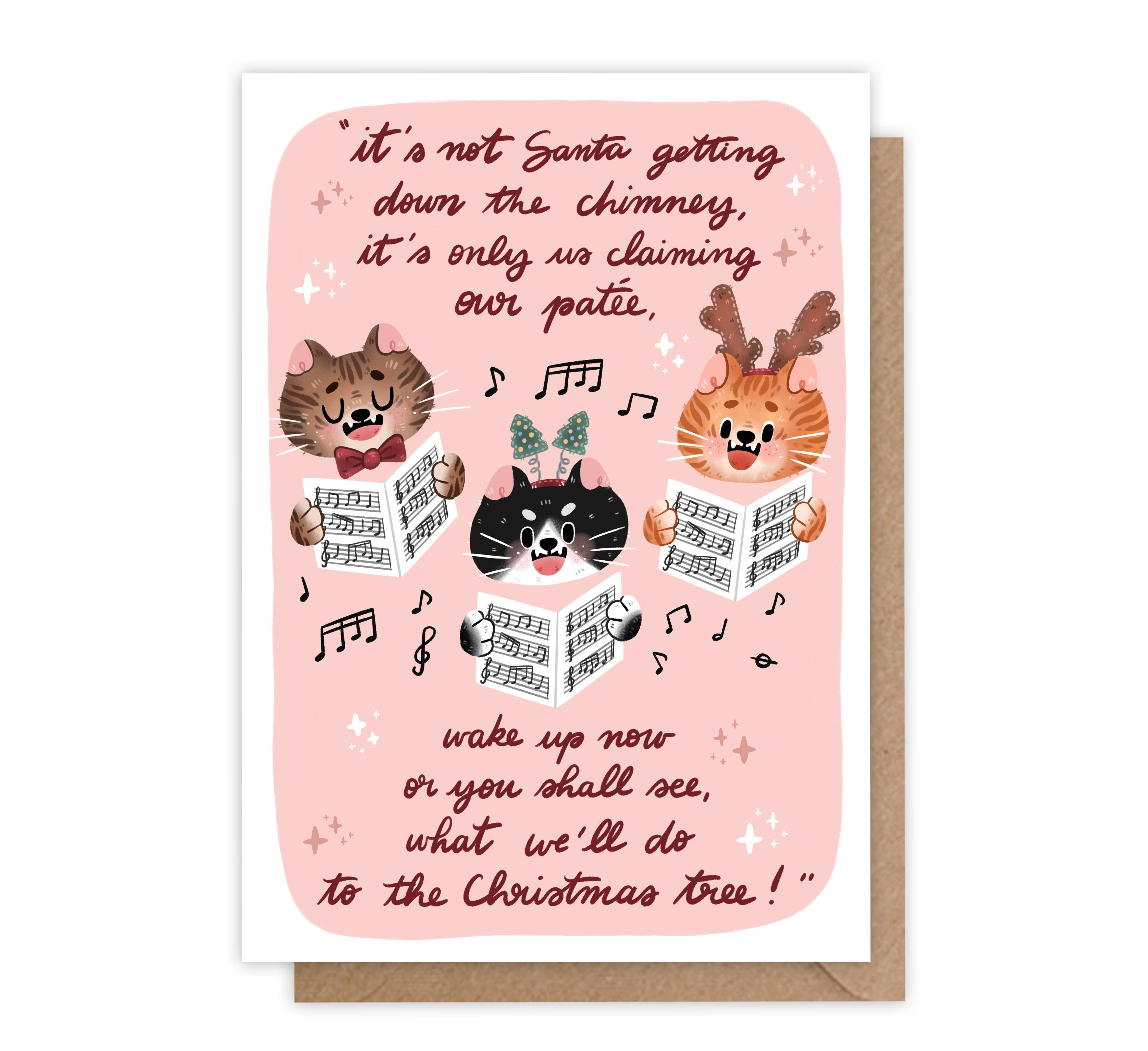 Cat Patée Chor | Grußkarte | Weihnachtskarte