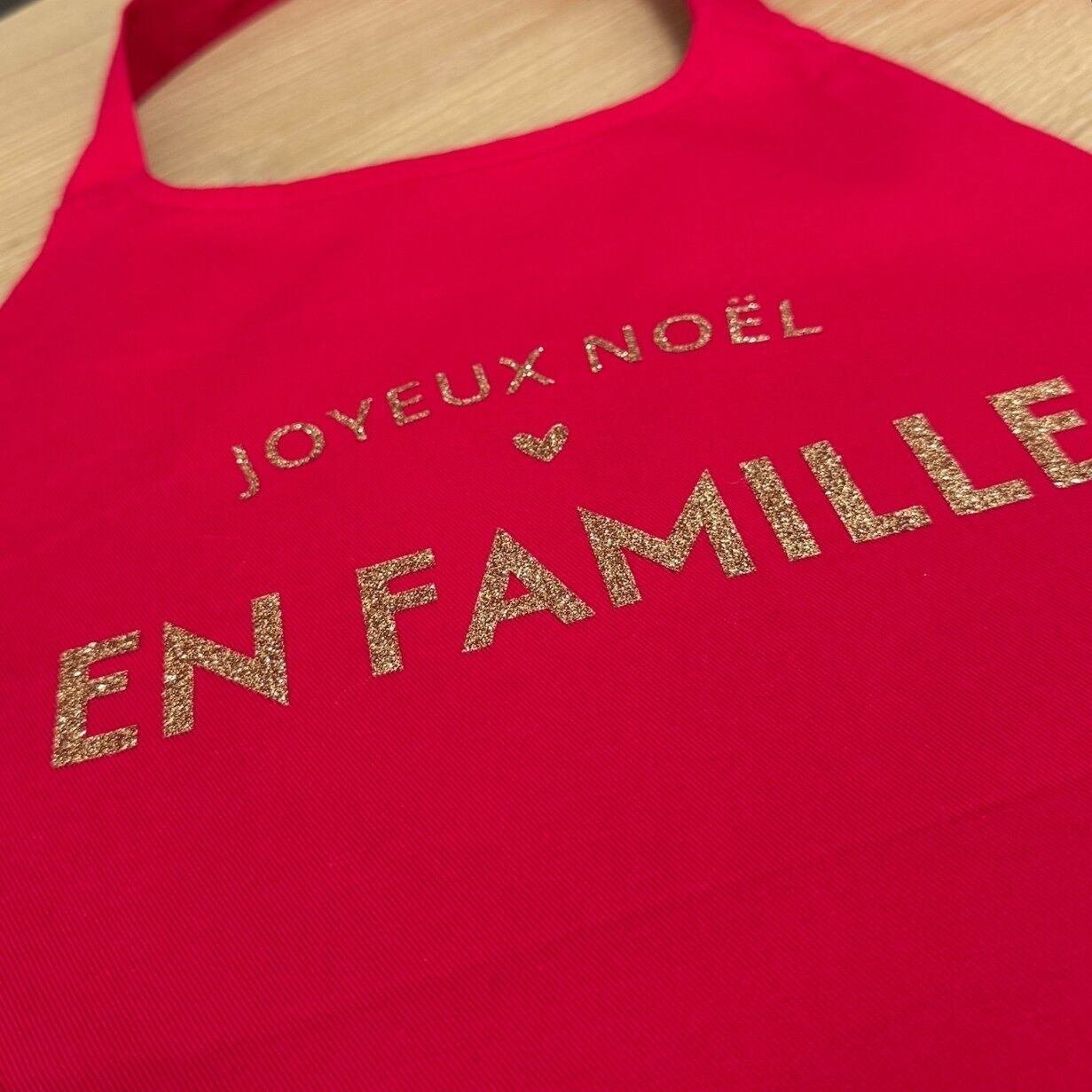 Apron - Red - Merry Christmas with the Family