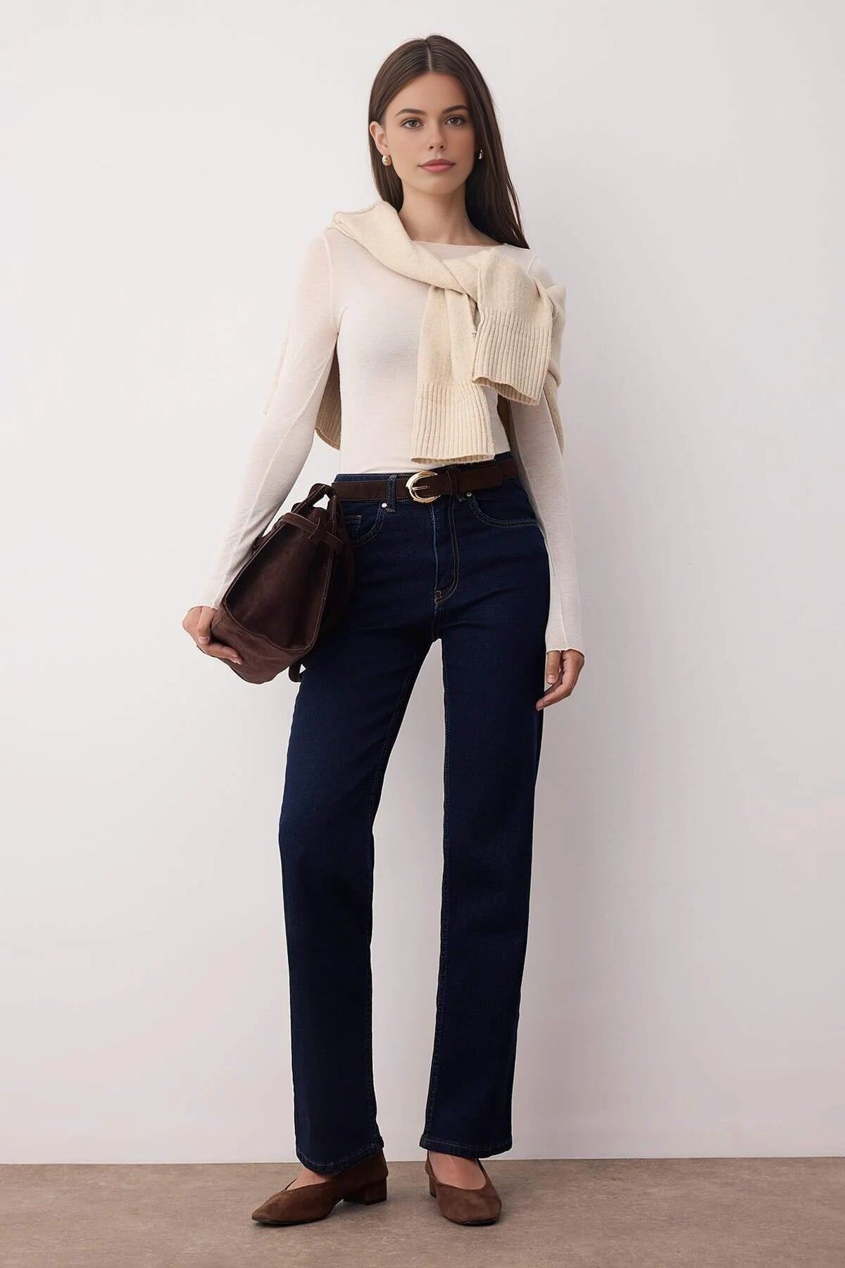 Jean confort taille normale, jambe droite